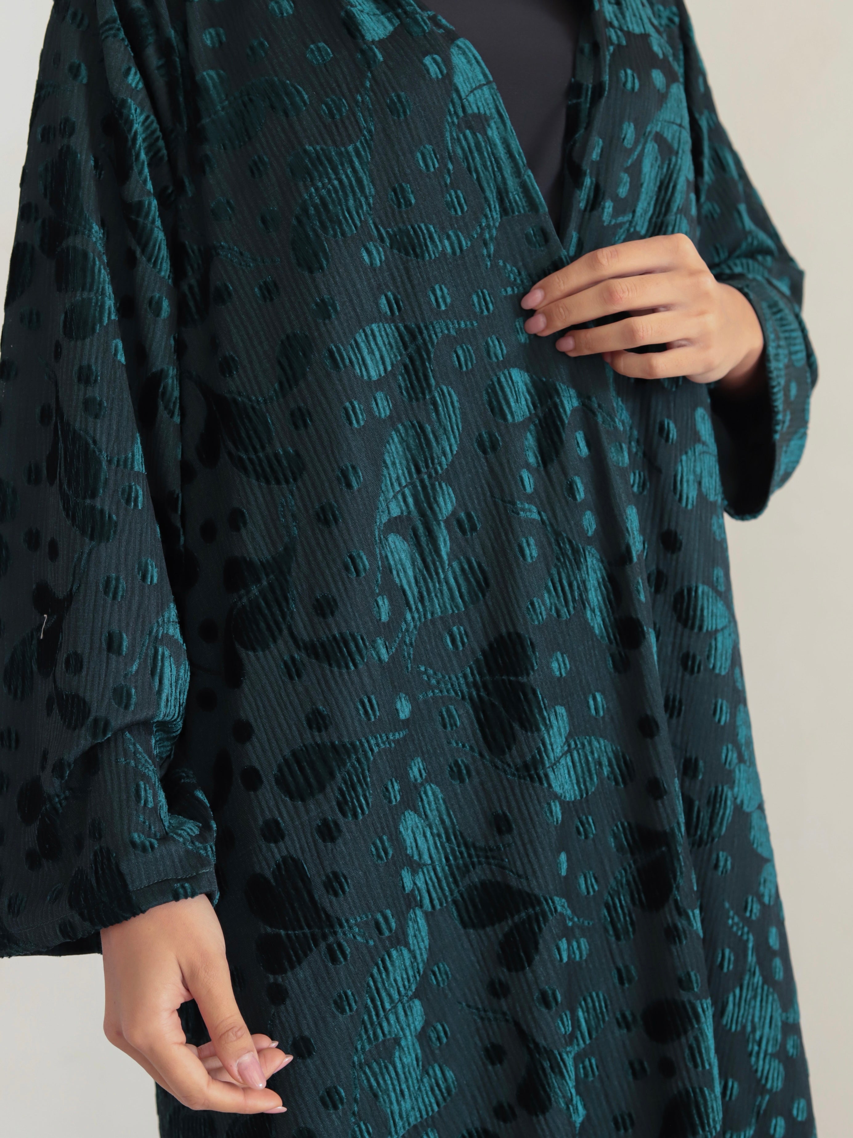 Basic Velvet Chiffon (Leaf Green Abaya)