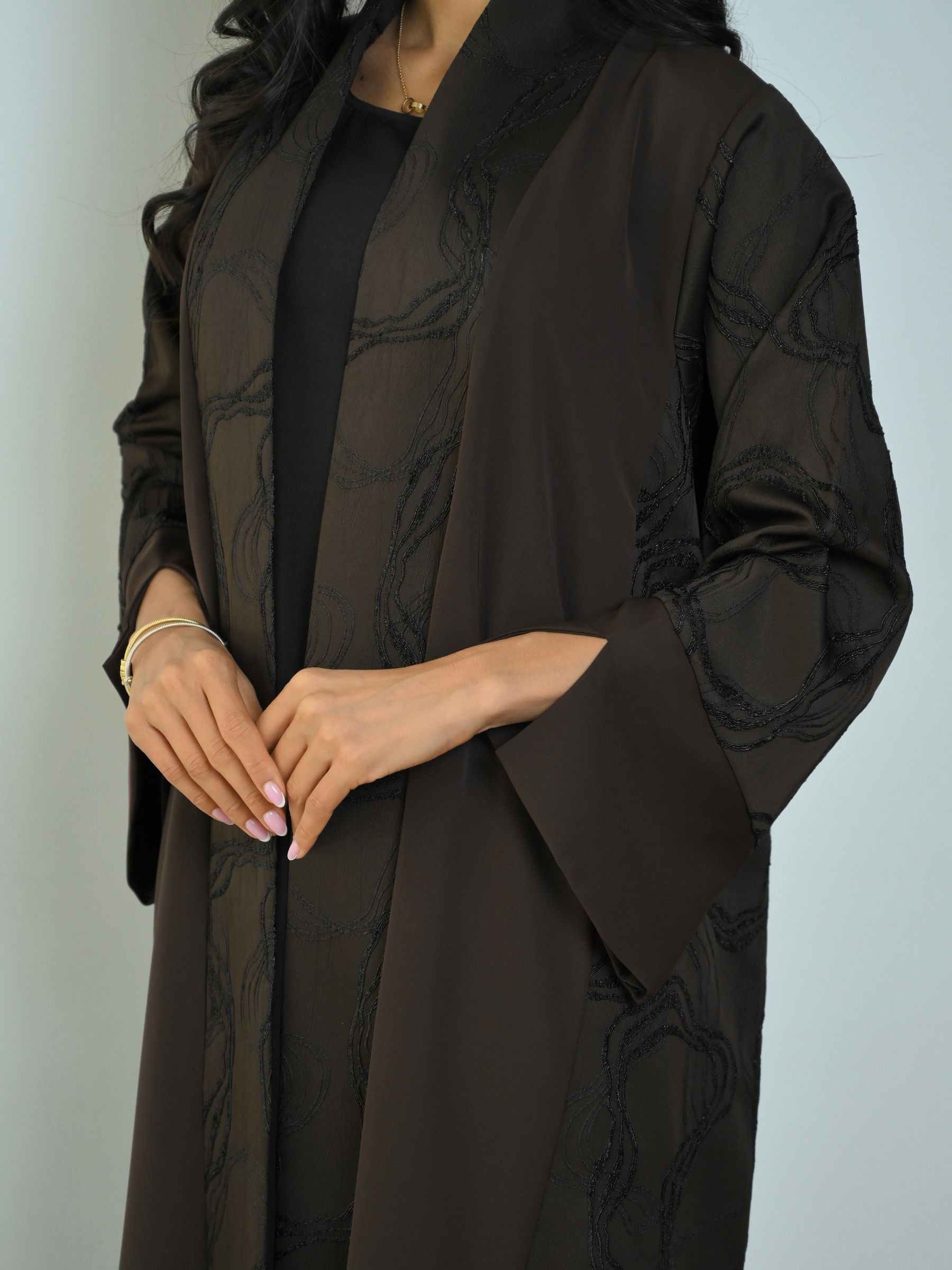 Basic Nada Panel (Brown Abaya) - BasicAbaya