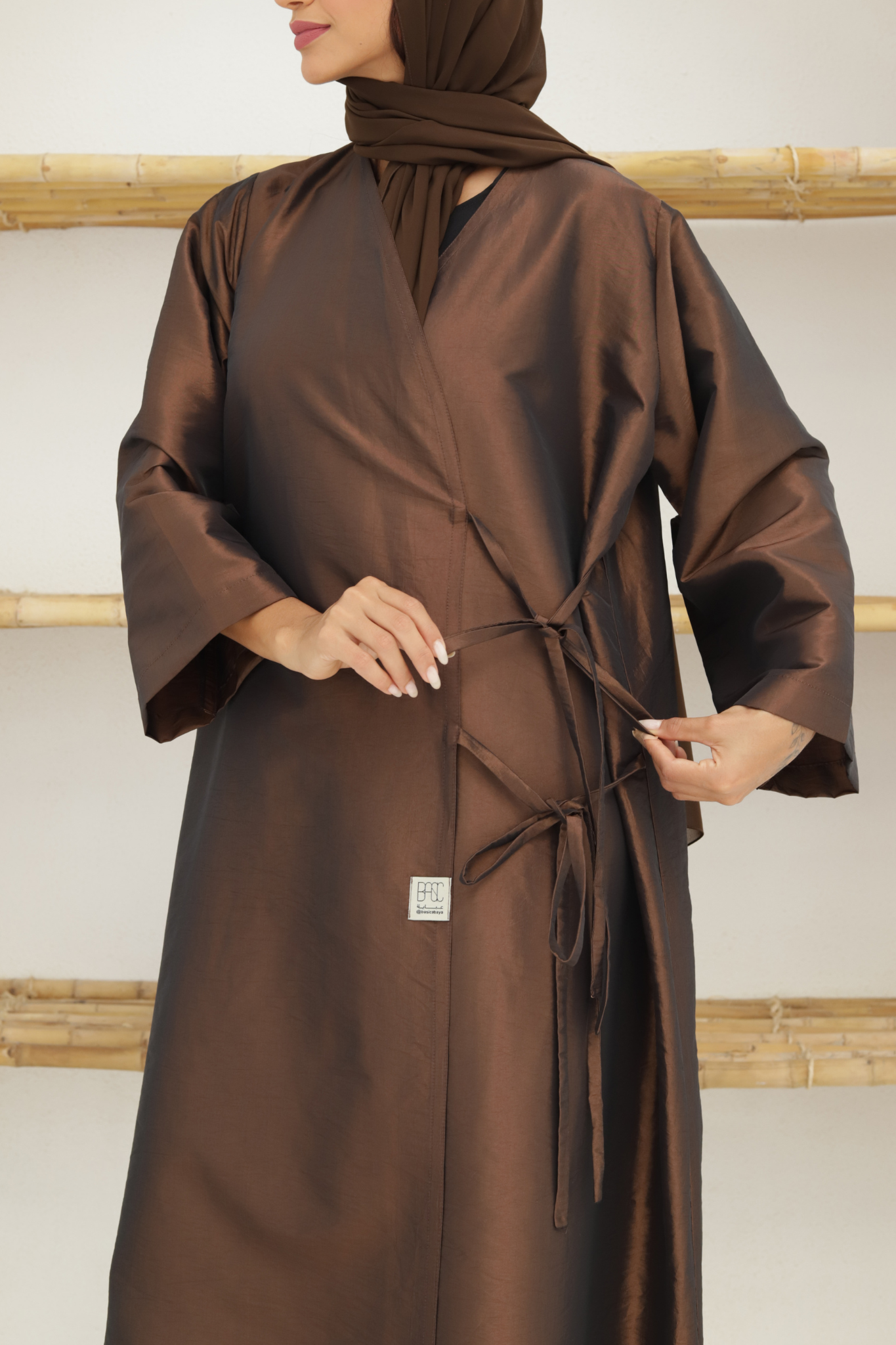 Basic Tie (Brown Abaya) - BasicAbaya