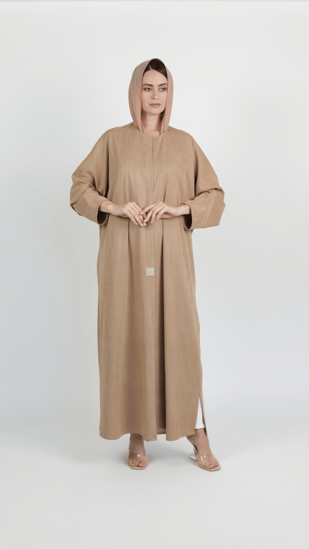 Basic Suede Corduory (Beige Abaya)