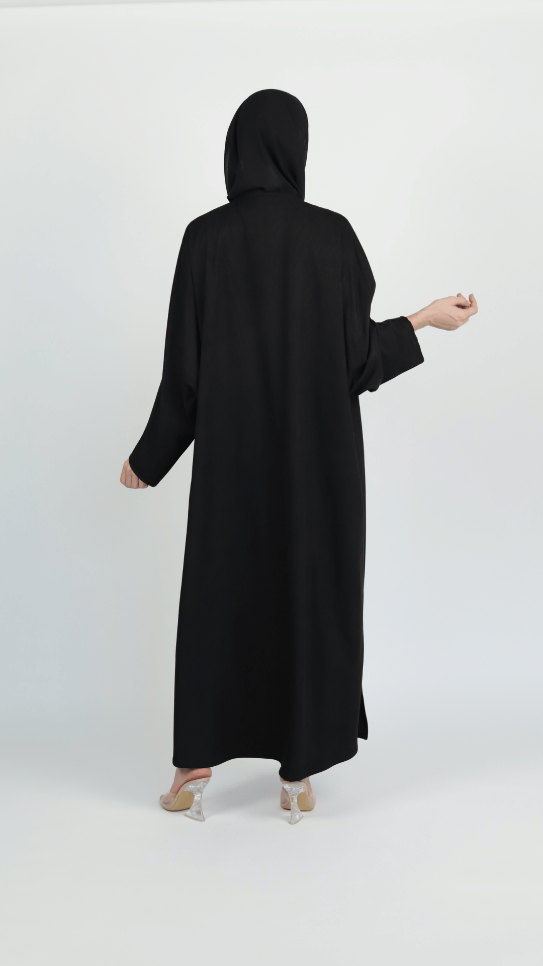Basic Suede Corduory (Black Abaya) - BasicAbaya
