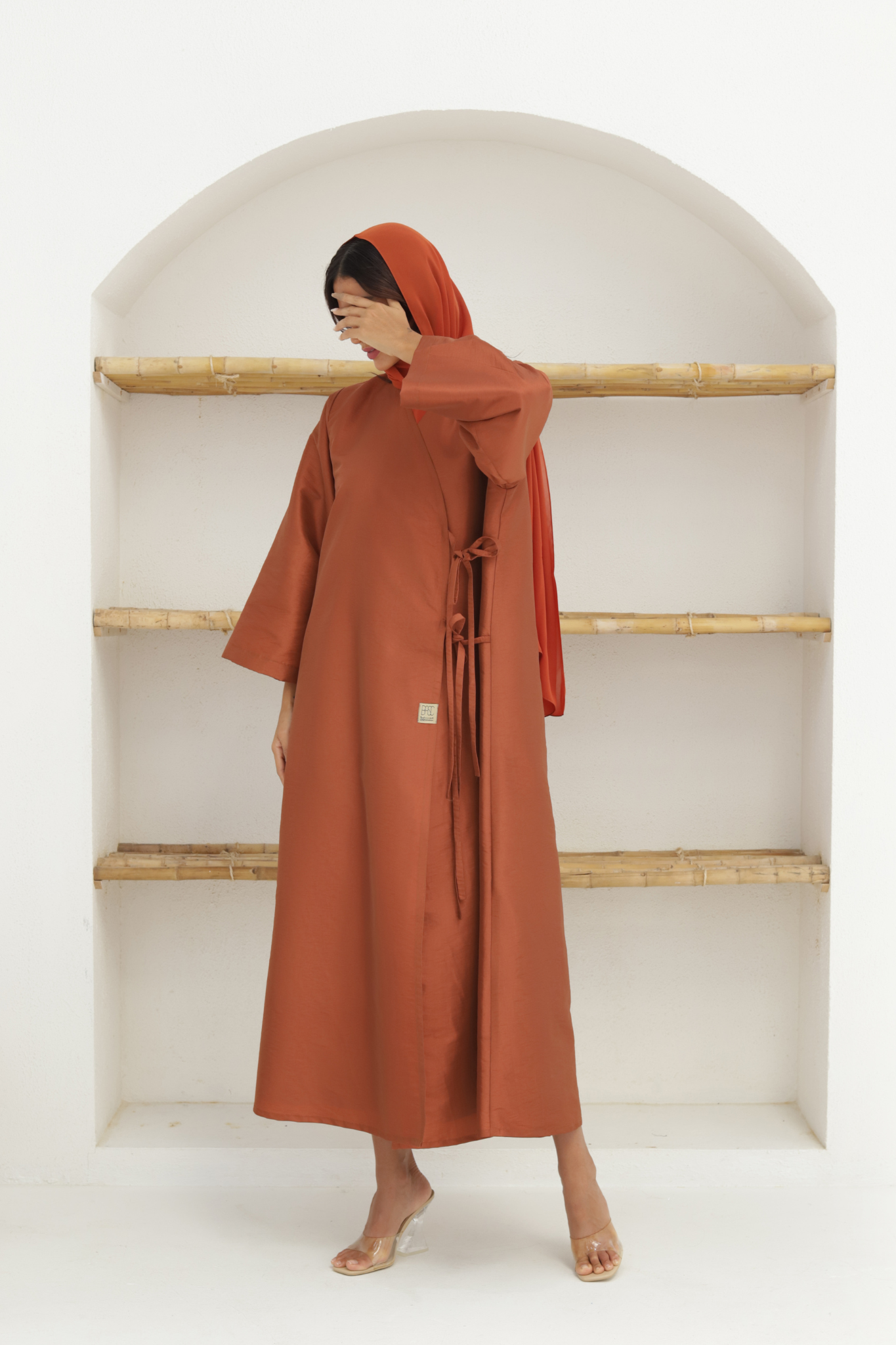 Basic Tie (Orange Abaya) - BasicAbaya