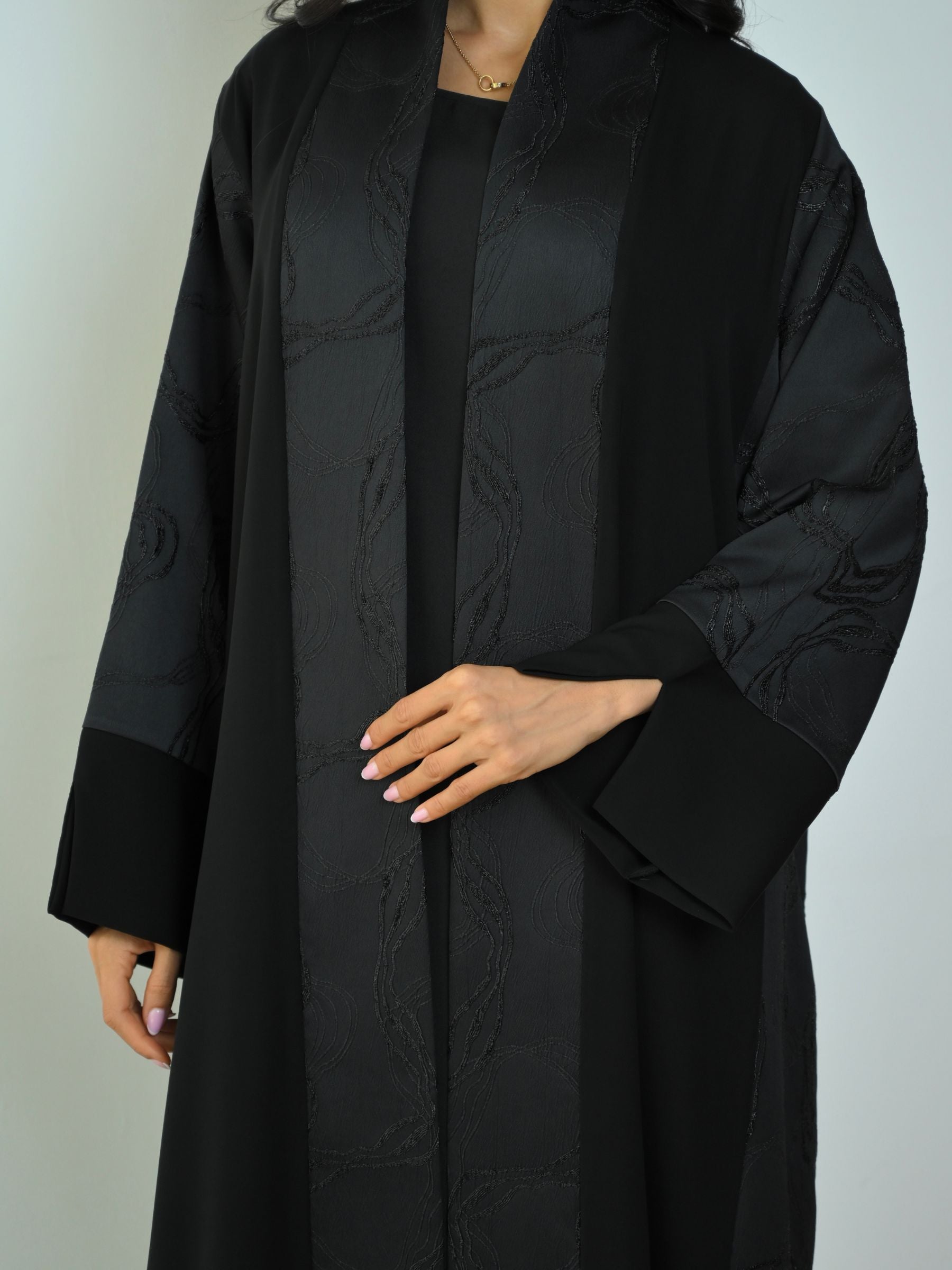 Basic Nada Panel (Black Abaya) - BasicAbaya