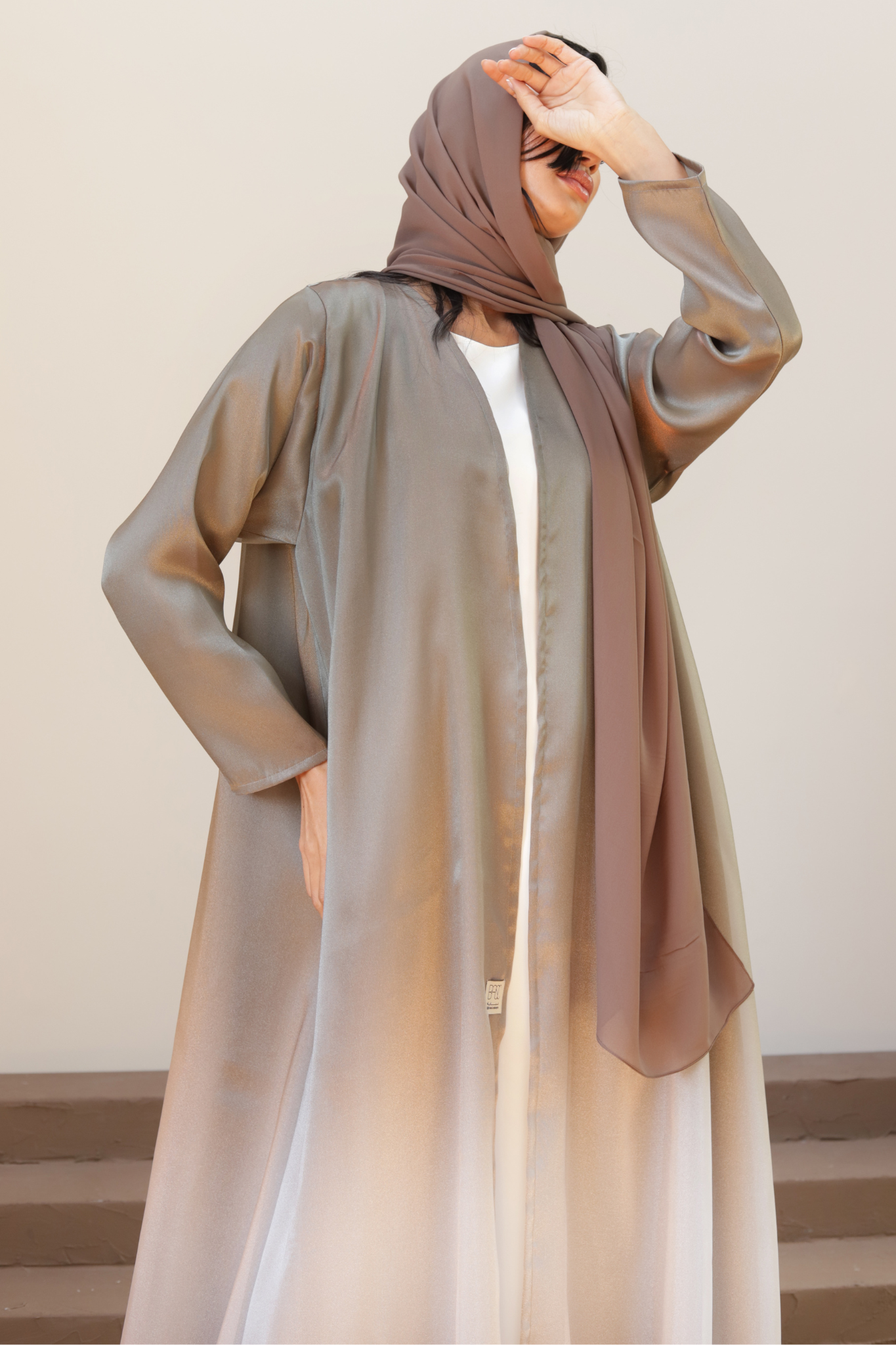 Basic Ombré (Army Brown Abaya) - BasicAbaya