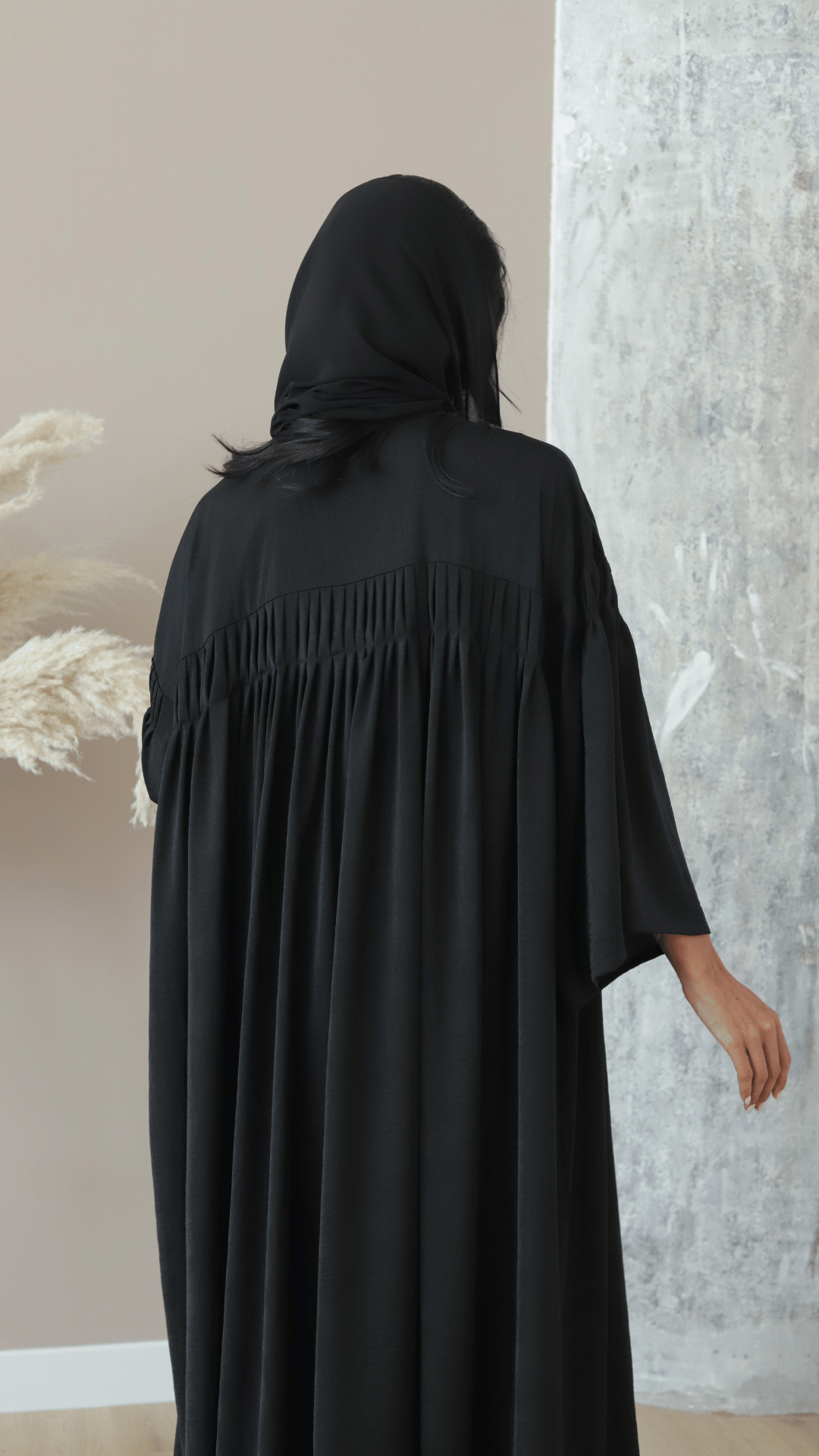 Basic Pregnant pleats (Black Abaya) - SALE - BasicAbaya