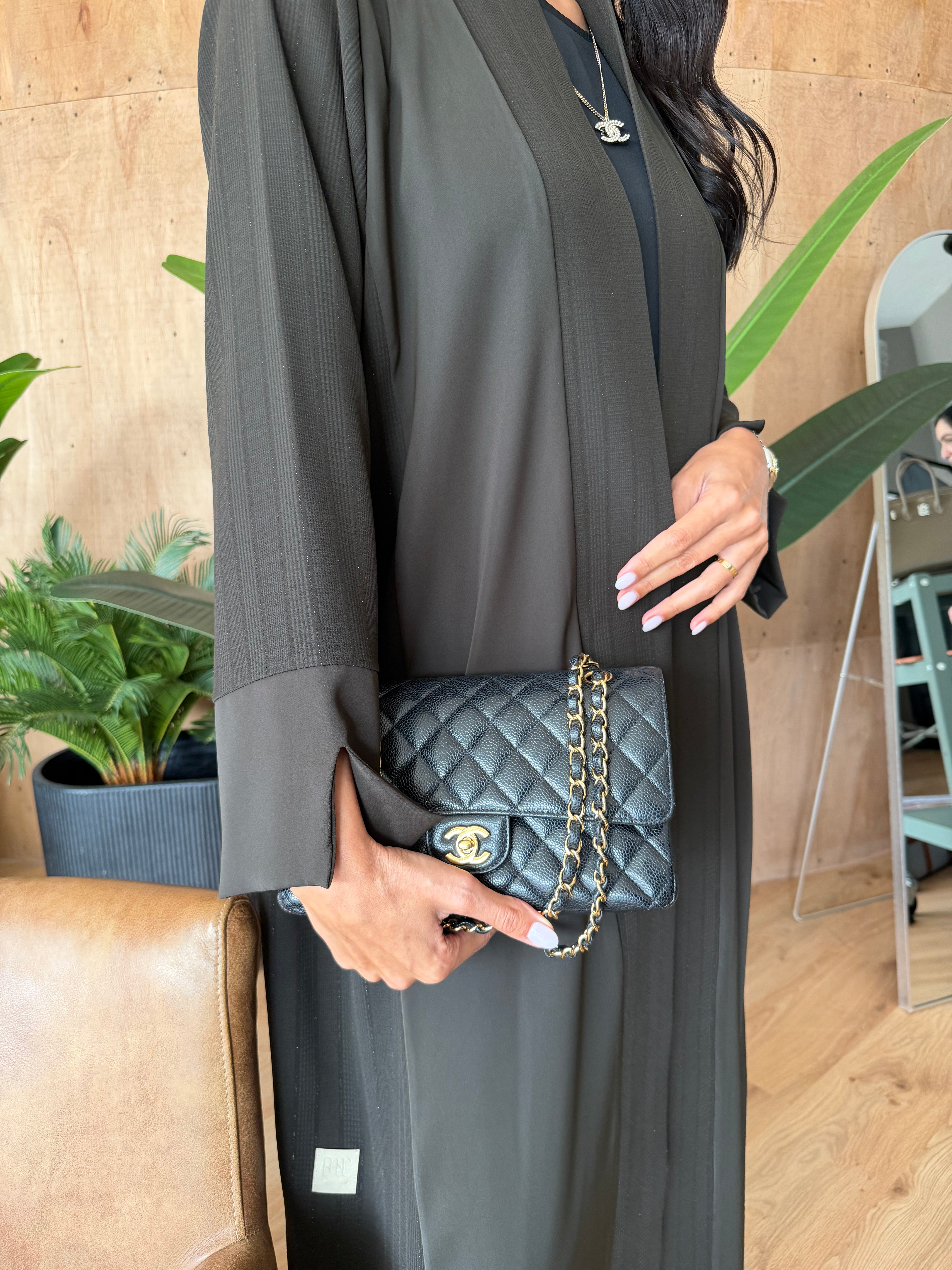 Basic Nada Panel (Dark Olive Abaya) - BasicAbaya