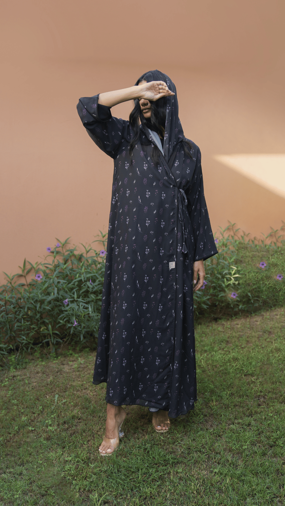 Basic Flowers (Purple Abaya) - BasicAbaya