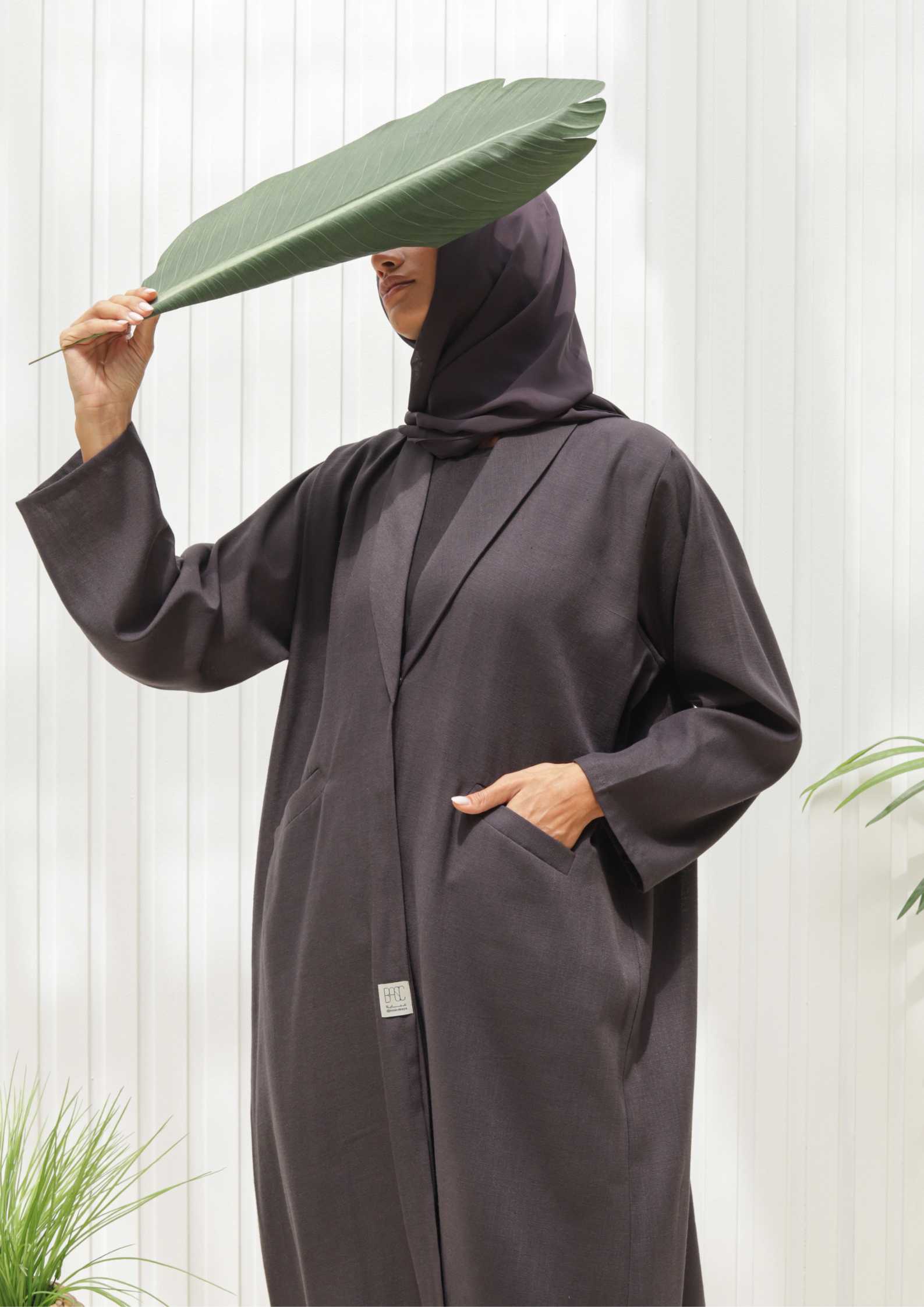 Basic Linen (Grey Abaya) - BasicAbaya