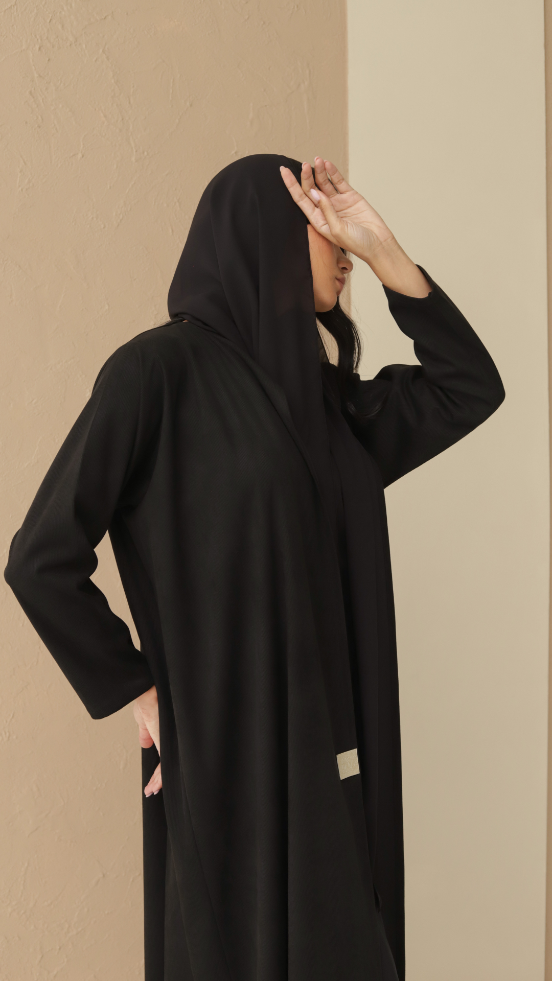 Basic Suede Corduory (Black Abaya) - BasicAbaya