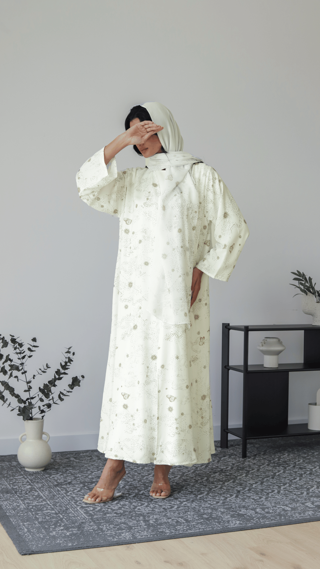 Basic Brands (White Abaya) - Ready to Wear