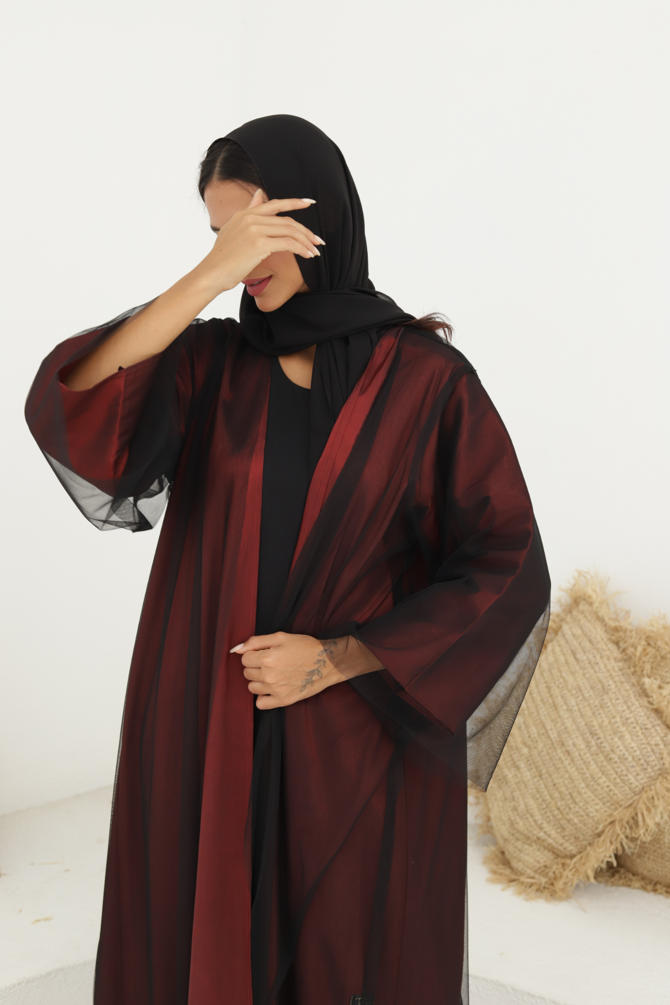 Basic TTL (Maroon Abaya) - BasicAbaya