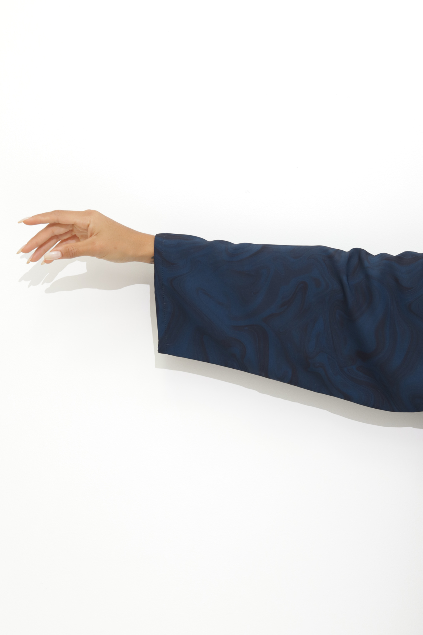 Basic Swirl New (Blue Abaya) - BasicAbaya