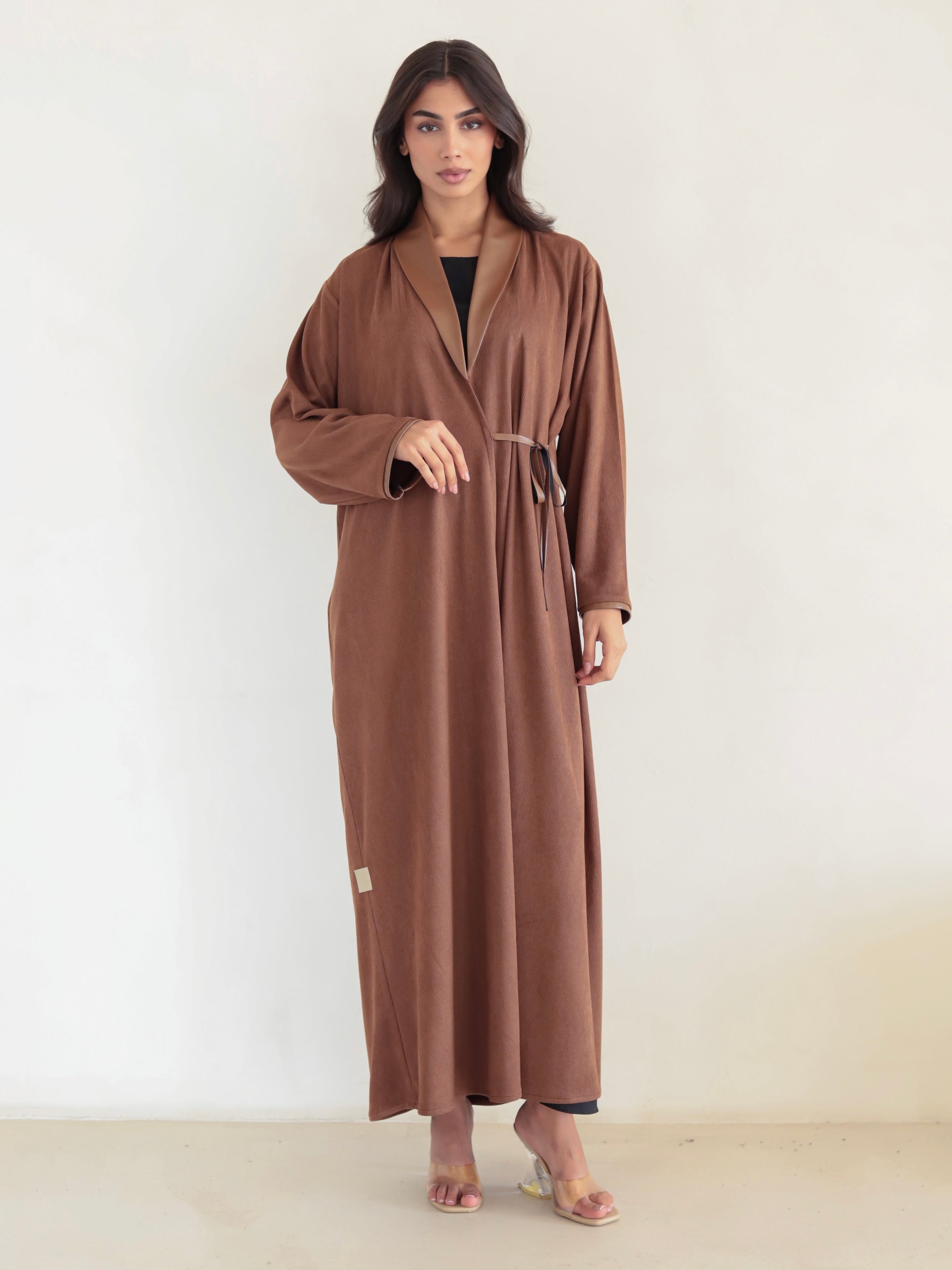 Basic Corduroy Leather (Brown Abaya)