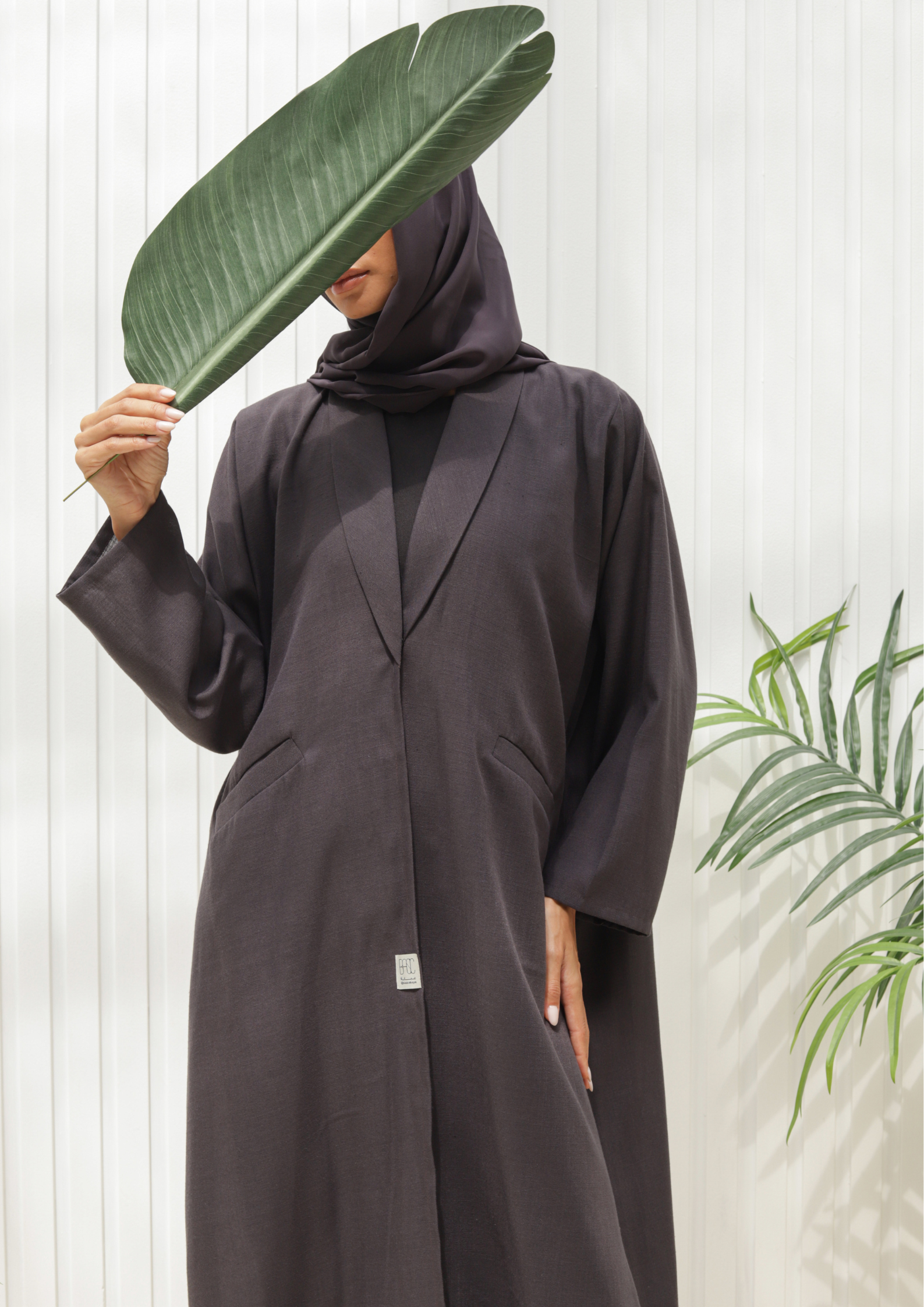 Basic Linen (Grey Abaya) - BasicAbaya