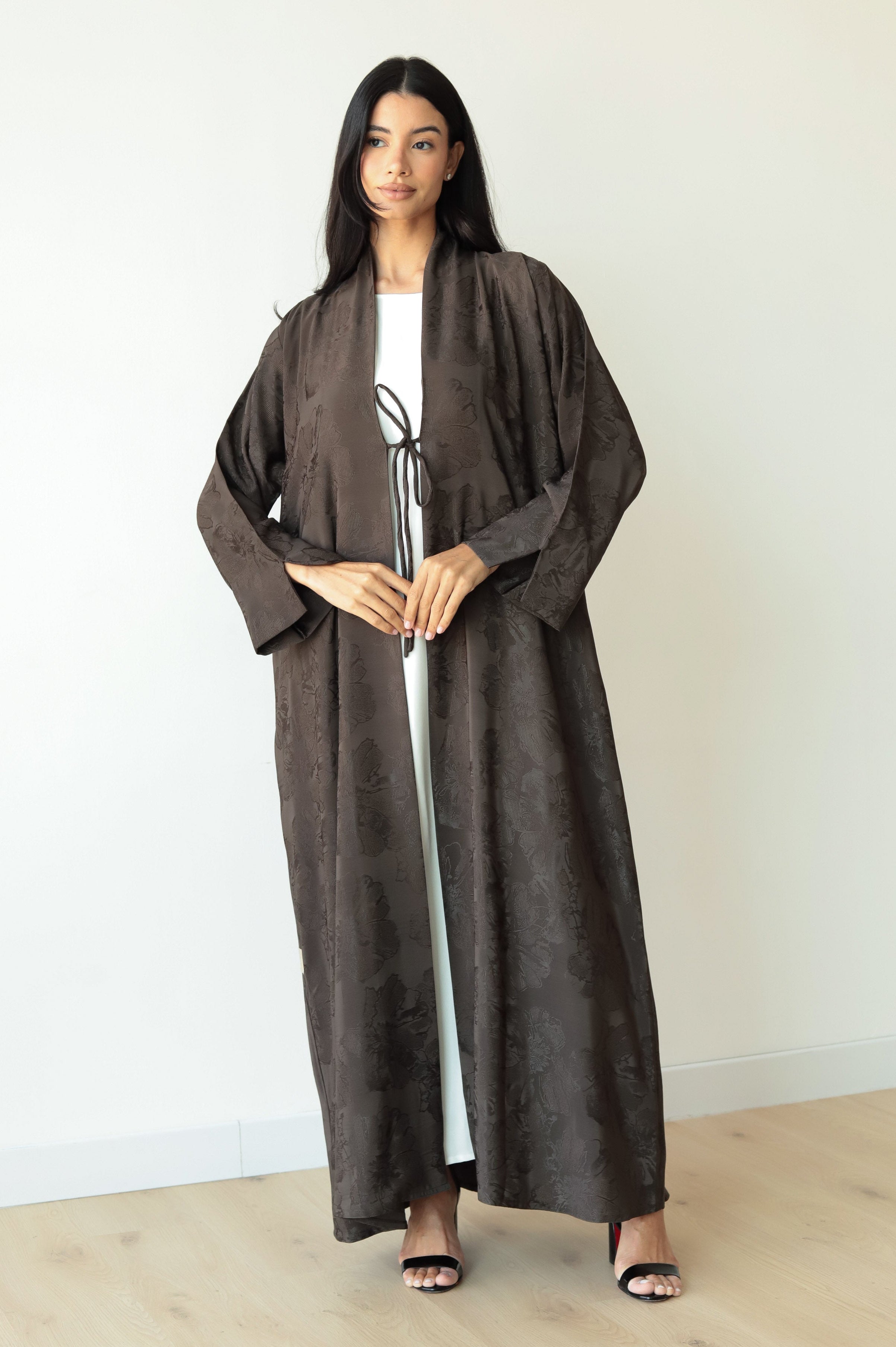 Basic Knots ( Dark Olive Abaya) - BasicAbaya