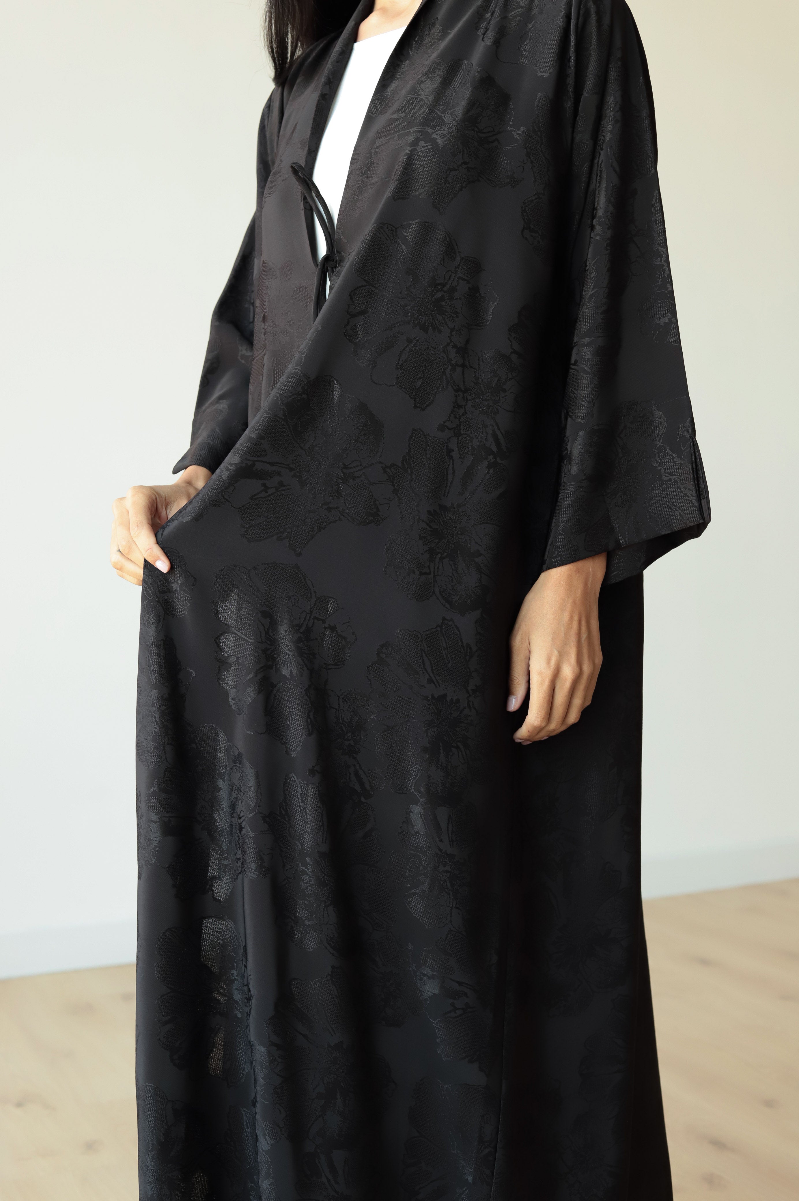 Basic Knots ( Brown Abaya) - BasicAbaya