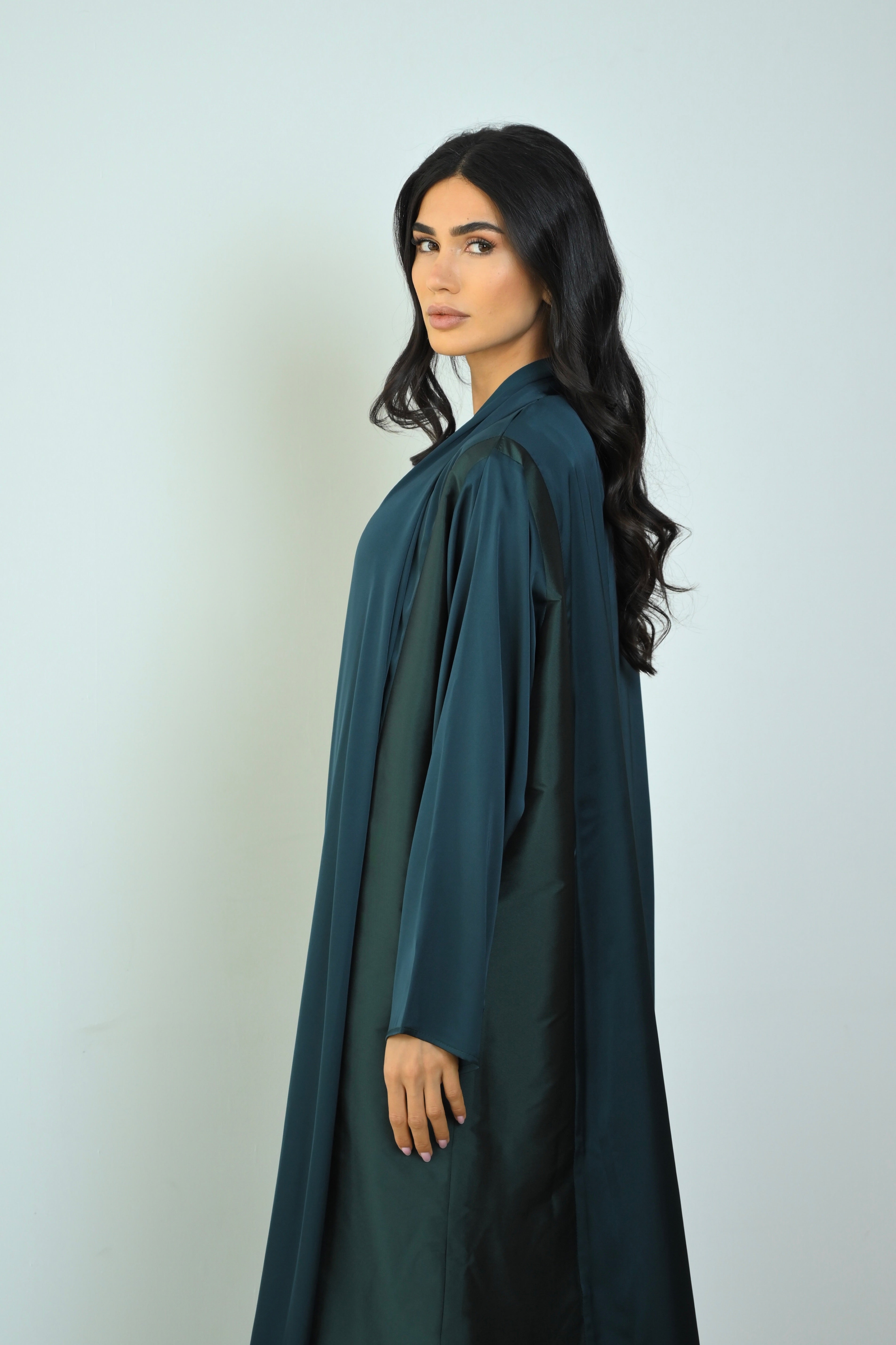 Basic Tafetta (Green Abaya) - BasicAbaya