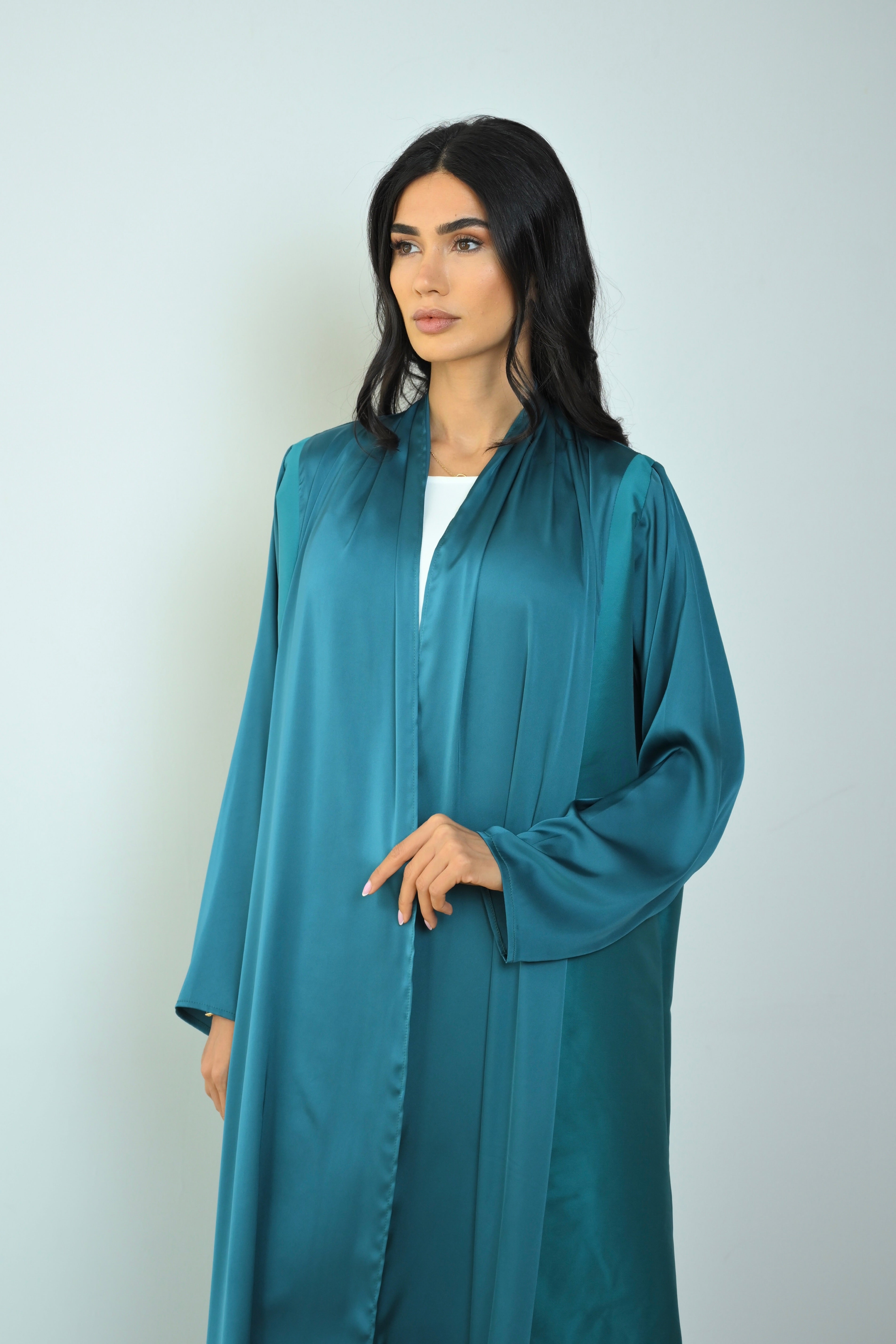 Basic Tafetta (Teal Abaya) - BasicAbaya