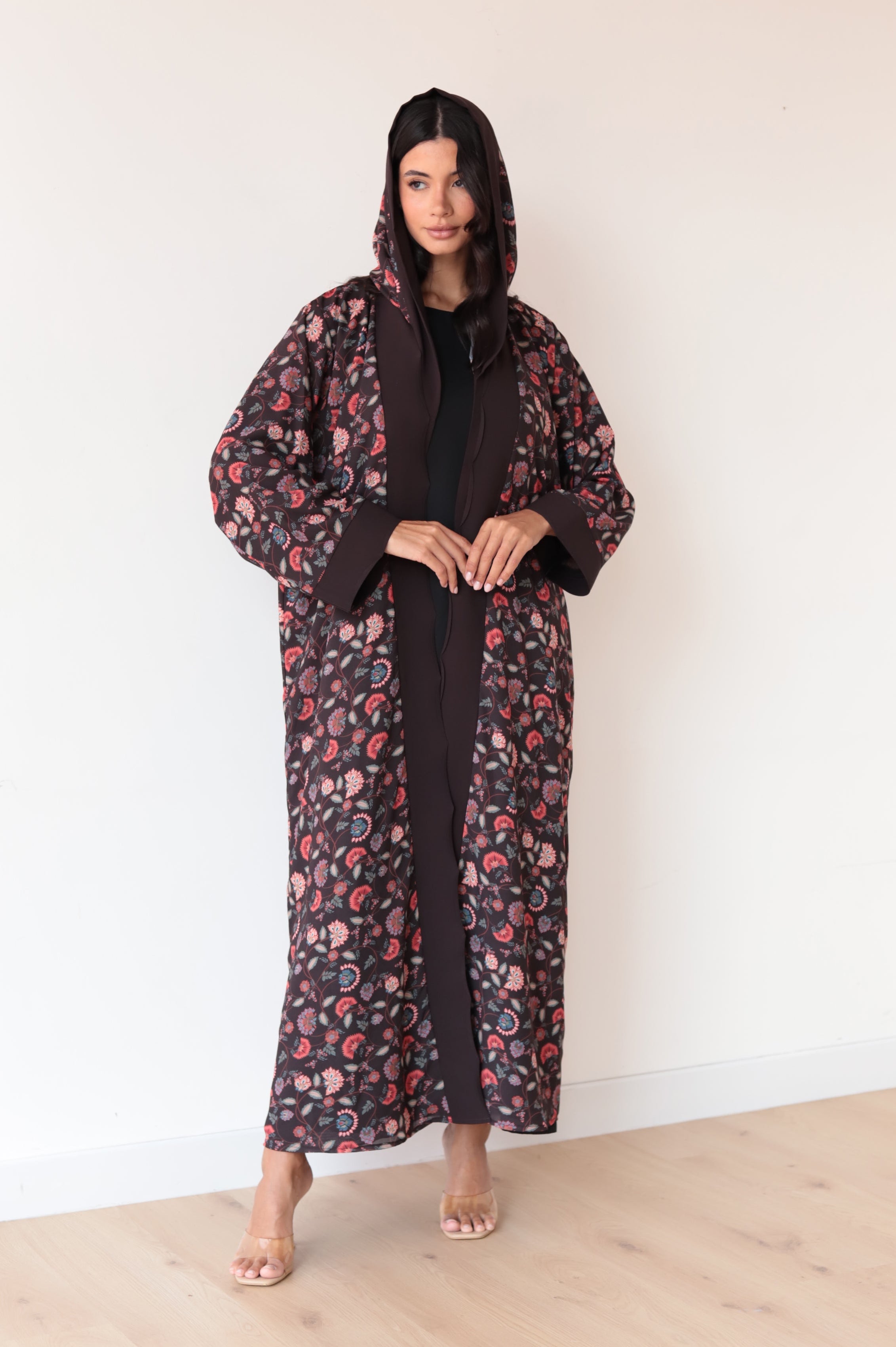 Basic Printed Boho (Brown Abaya)
