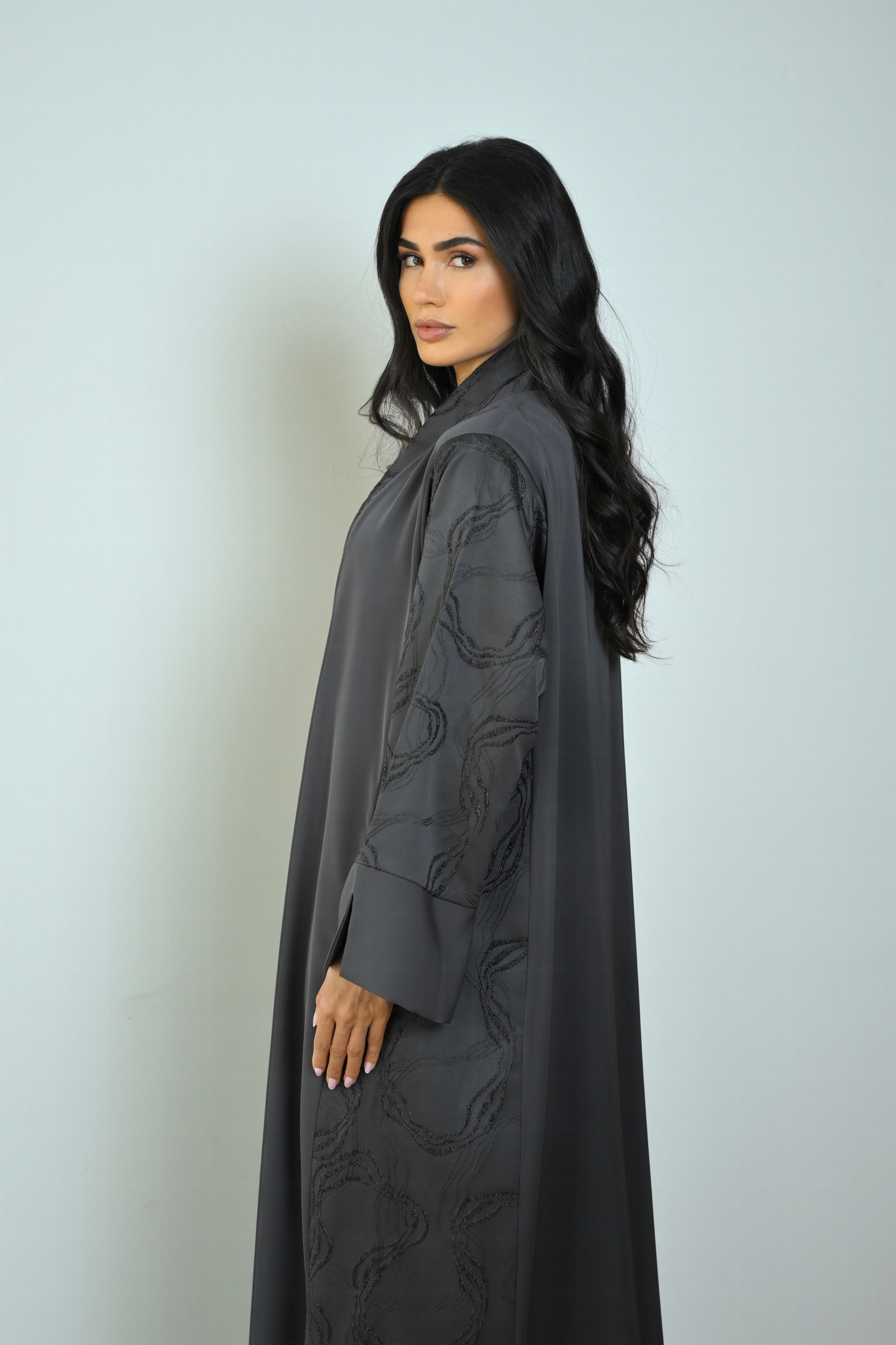 Basic Nada Panel (Grey Abaya) - BasicAbaya