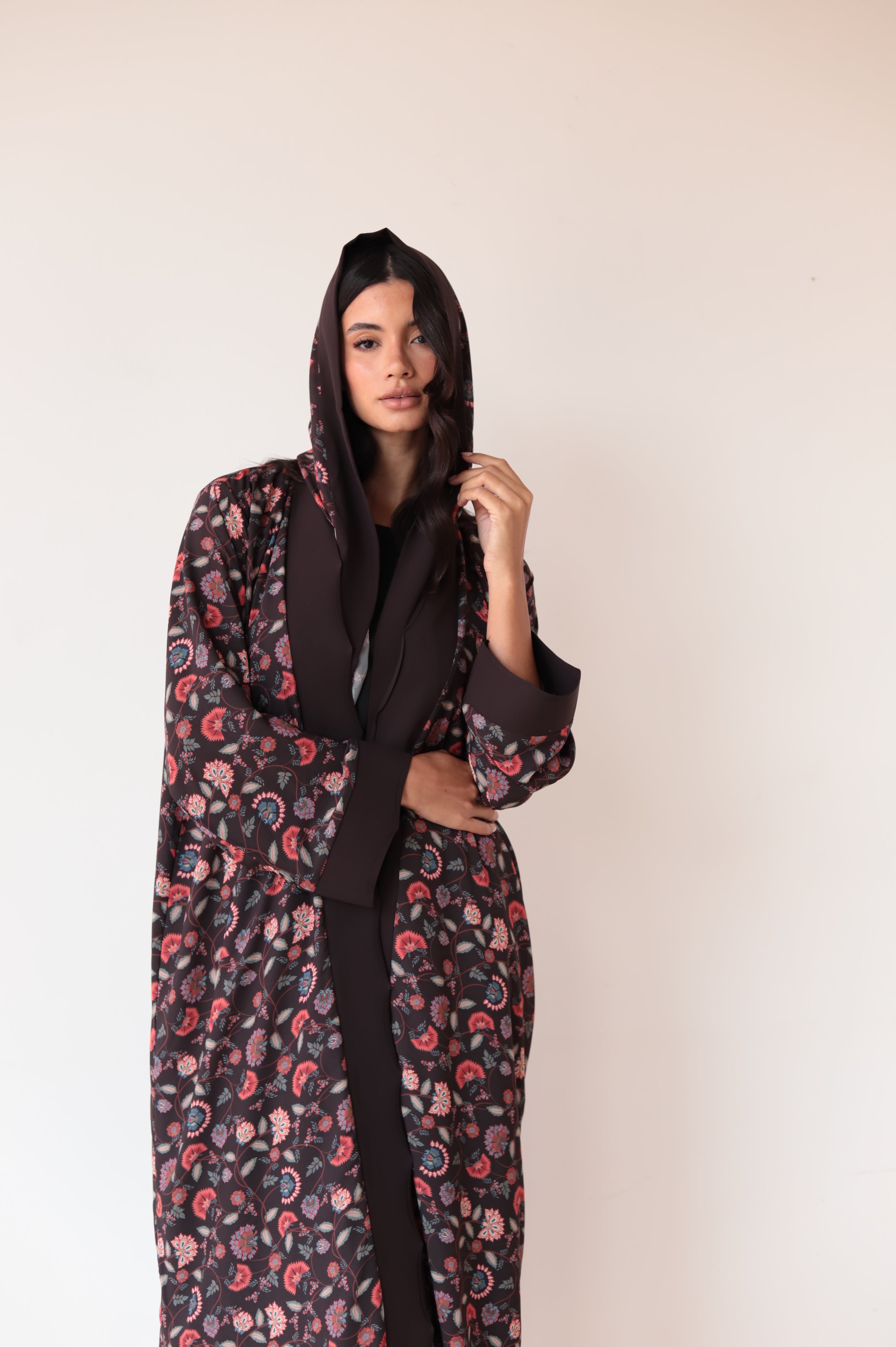 Basic Printed Boho (Brown Abaya)