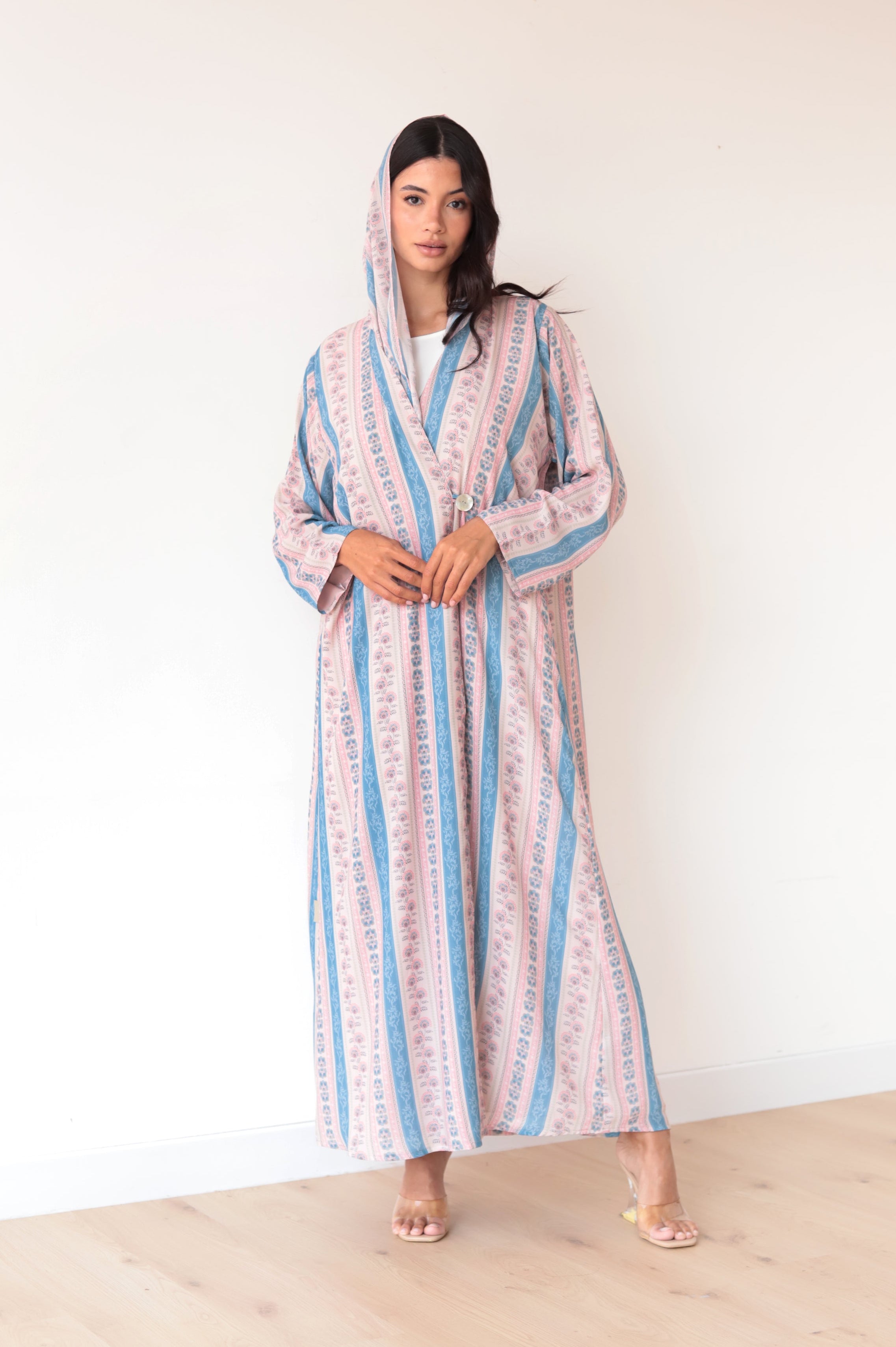 Basic Printed Button (Beige Abaya)