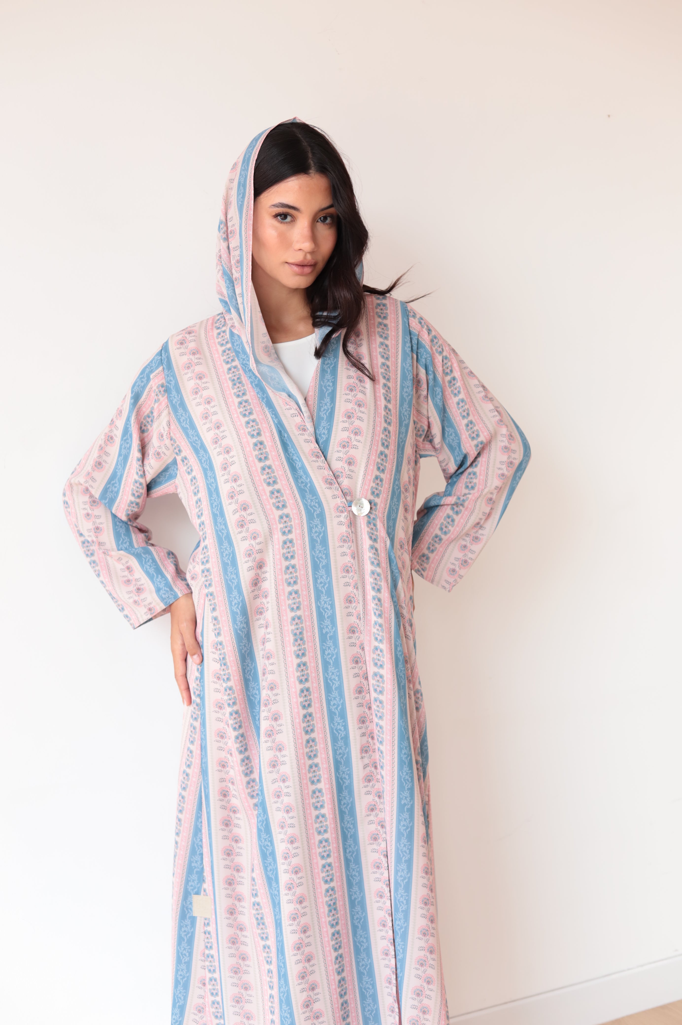Basic Printed Button (Beige Abaya)