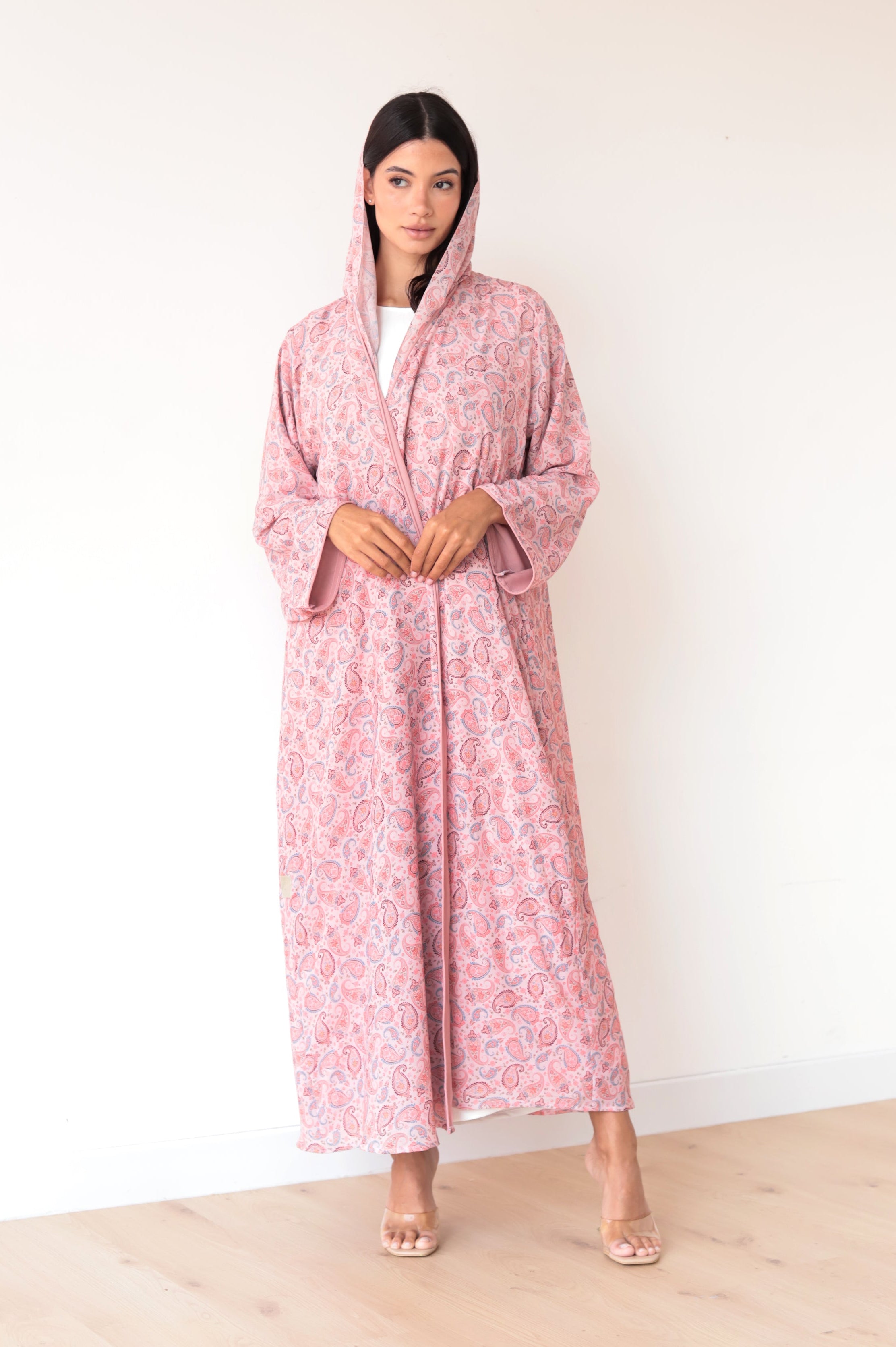 Basic Printed Paisley (Pink Abaya)