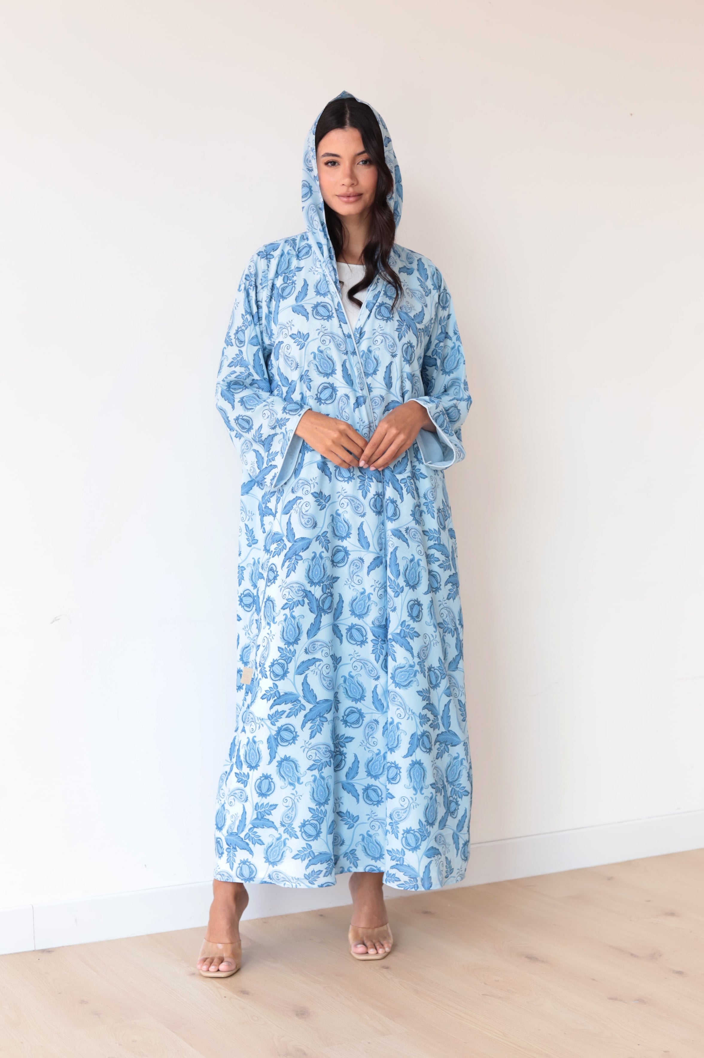 Basic Printed Paisley (Sky blue Abaya)