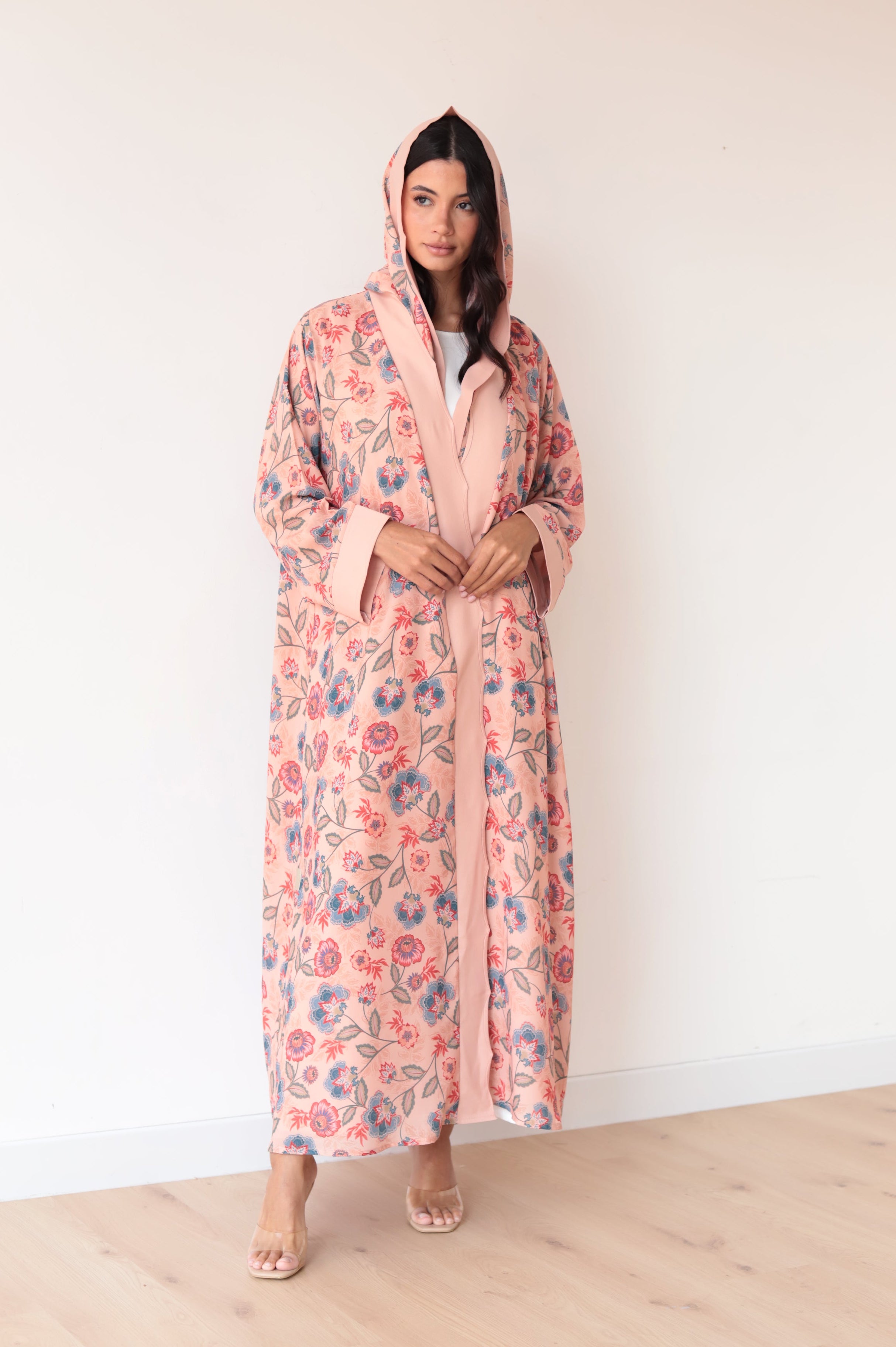 Basic Printed Boho (Peach Abaya)