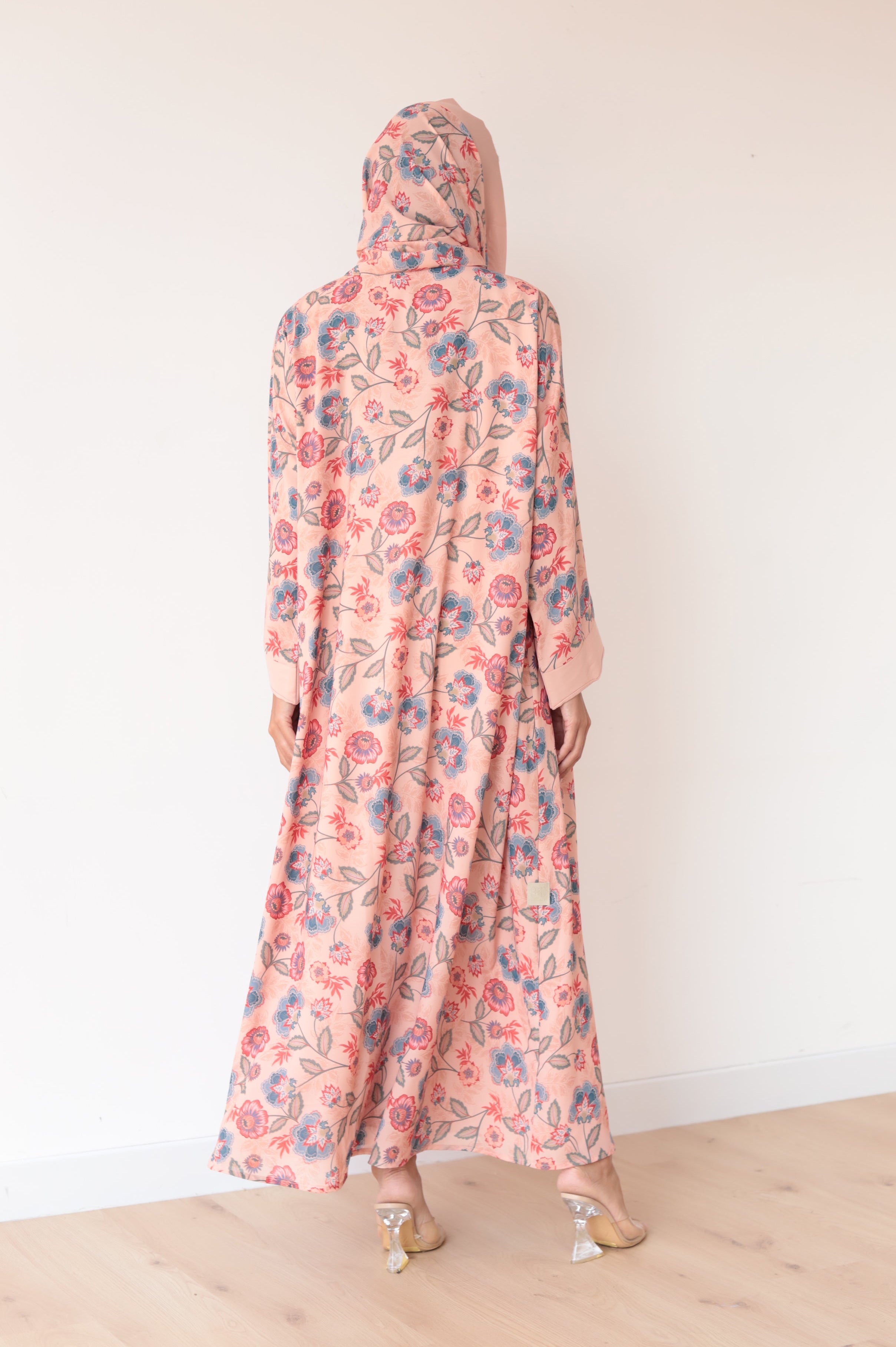 Basic Printed Boho (Peach Abaya)