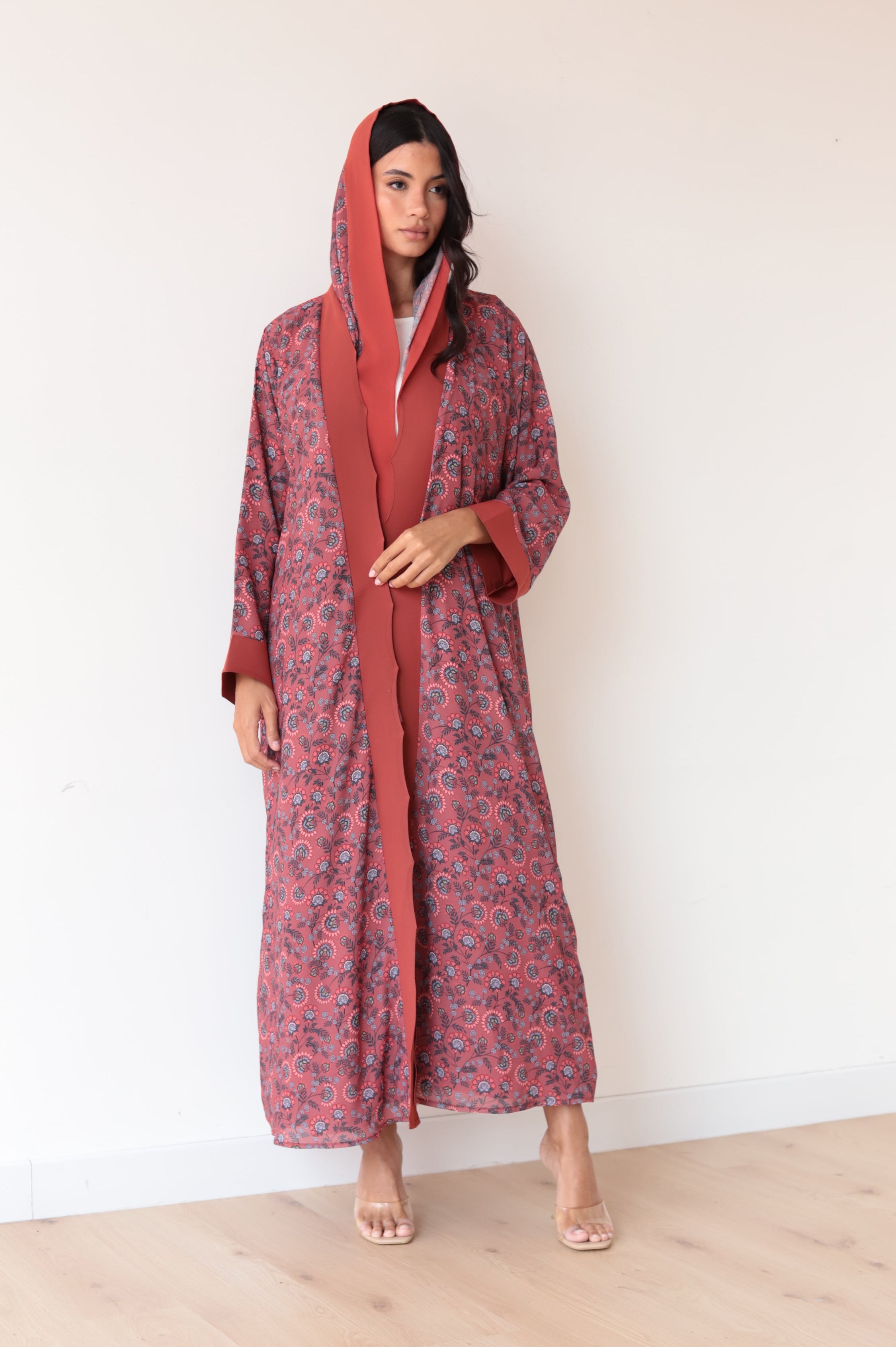 Basic Printed Boho (Brick Orange Abaya)