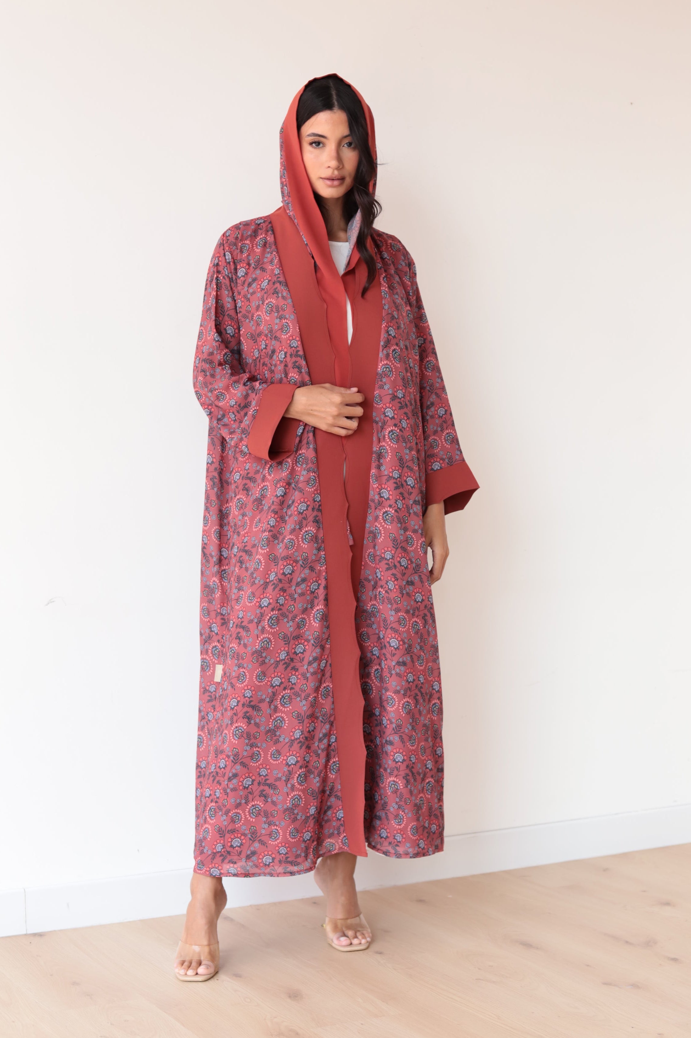 Basic Printed Boho (Brick Orange Abaya)