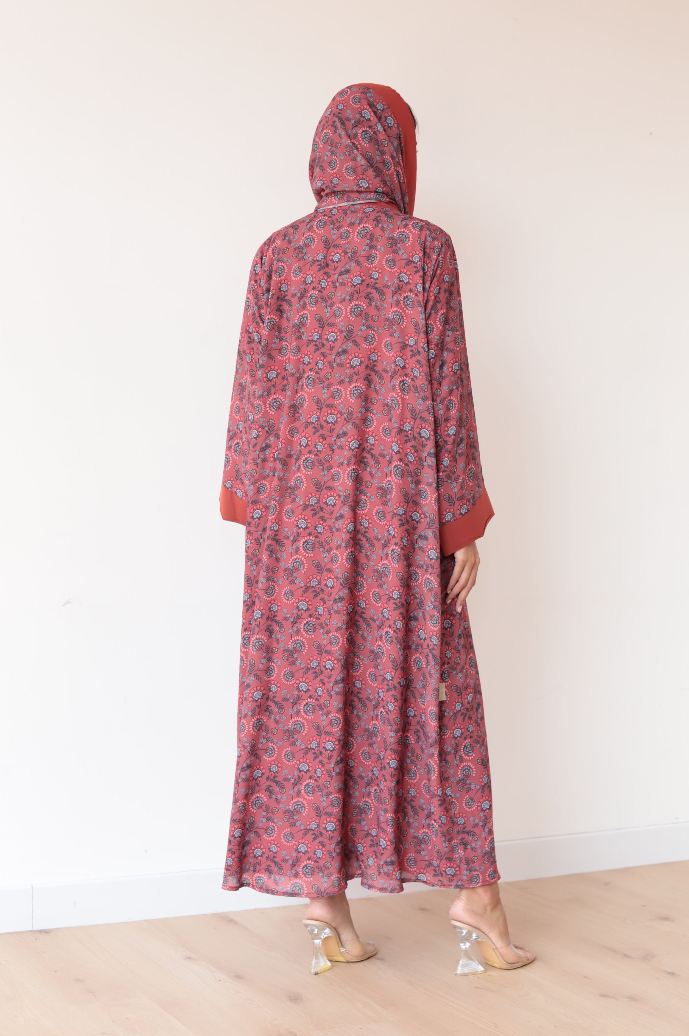 Basic Printed Boho (Brick Orange Abaya)
