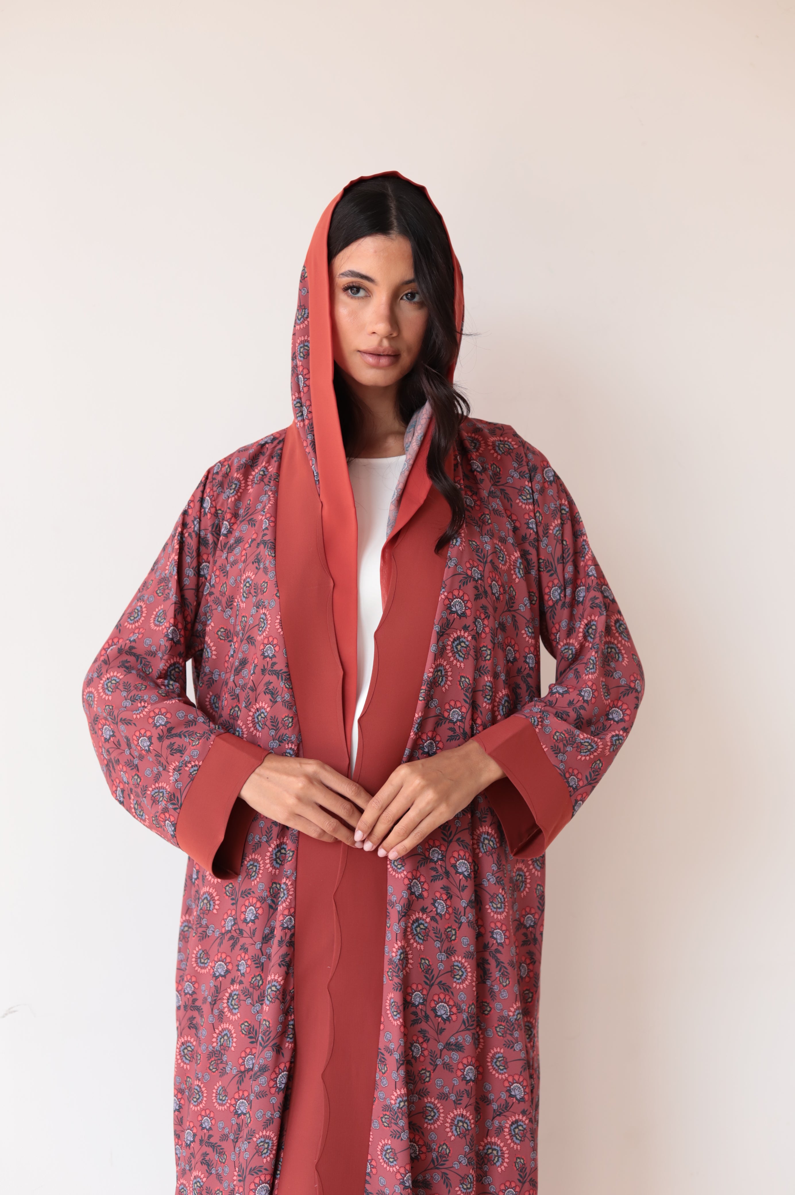 Basic Printed Boho (Brick Orange Abaya)