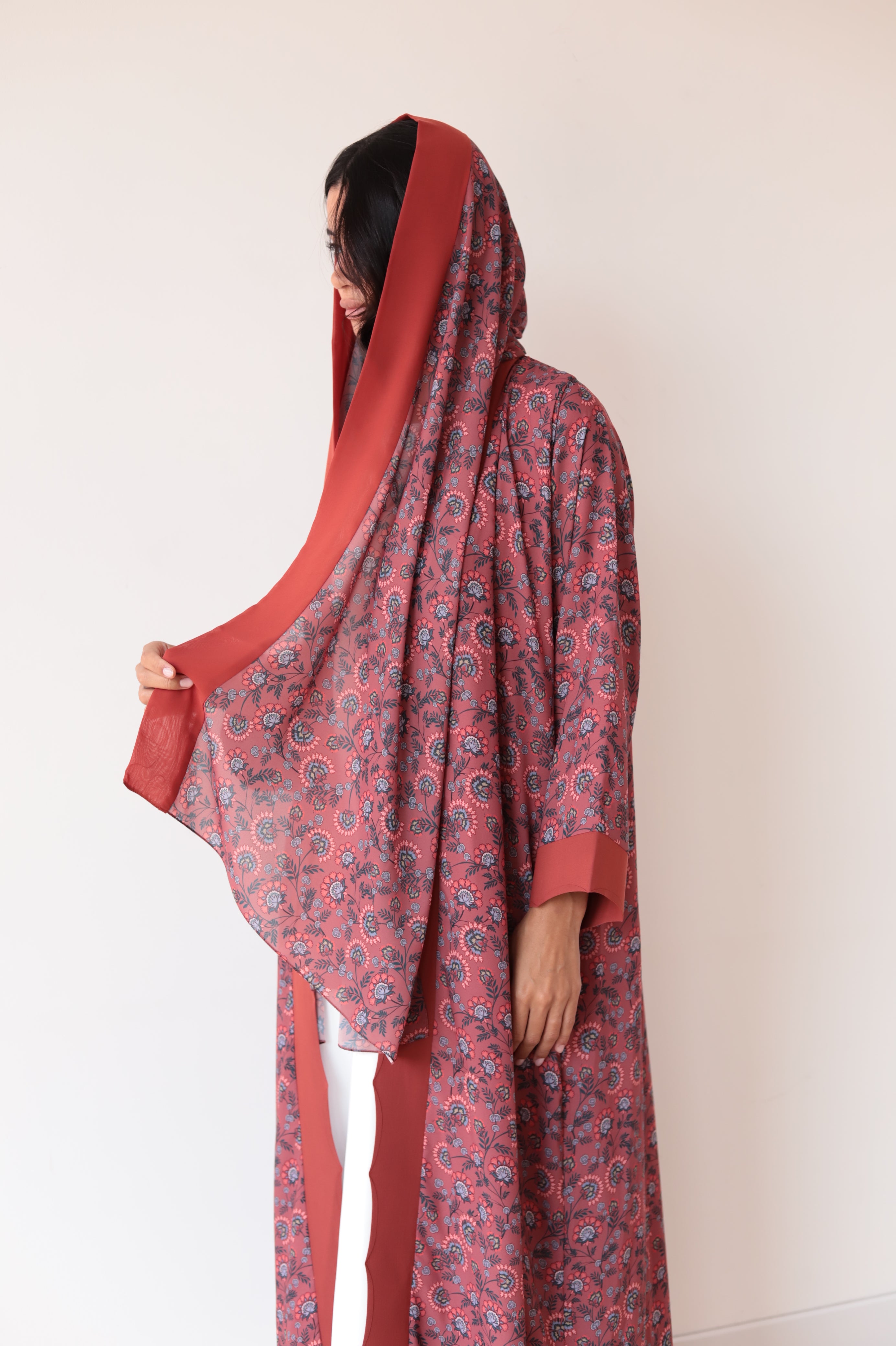 Basic Printed Boho (Brick Orange Abaya)