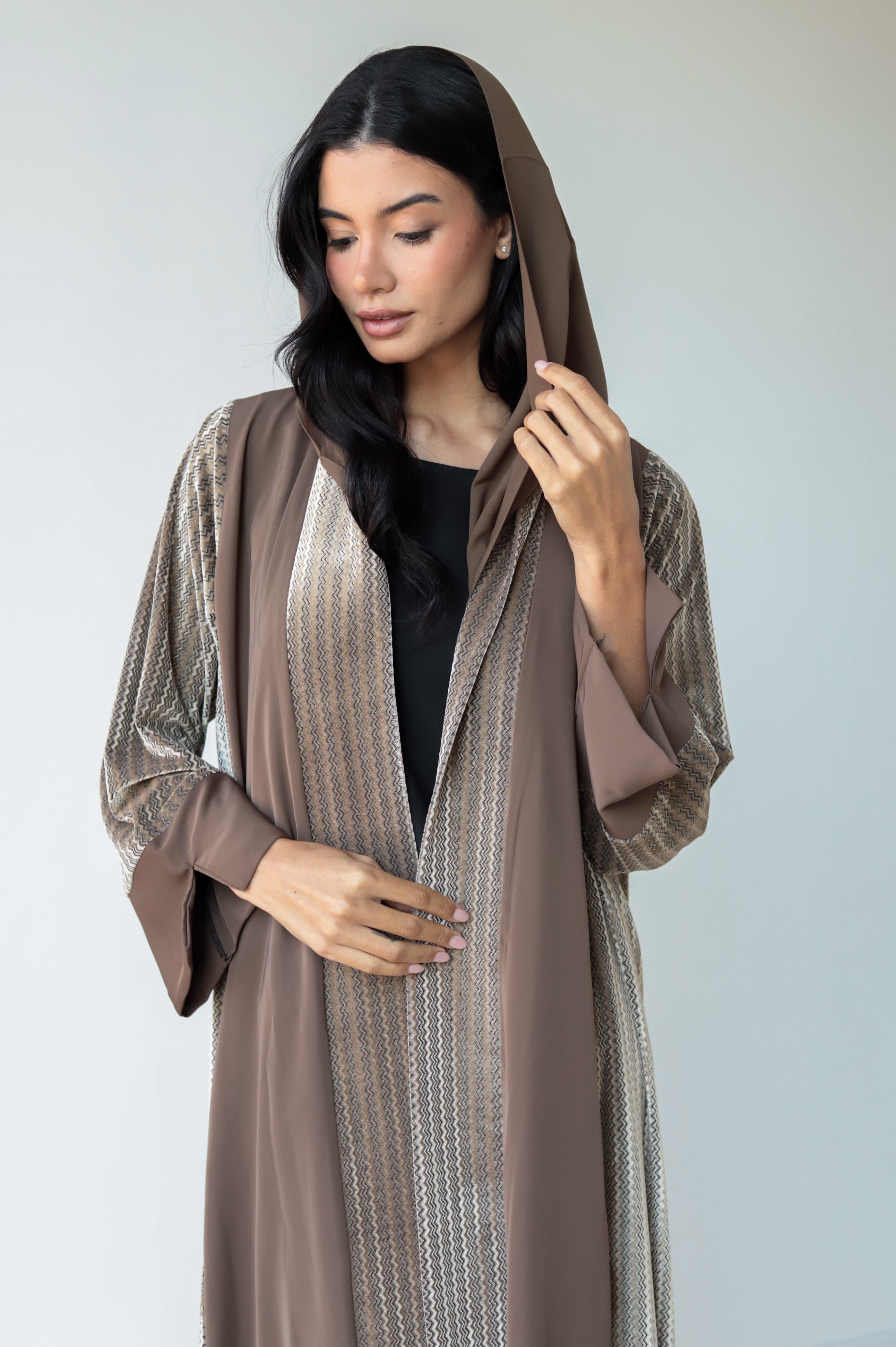 Basic Velvet Nada (Brown Abaya)