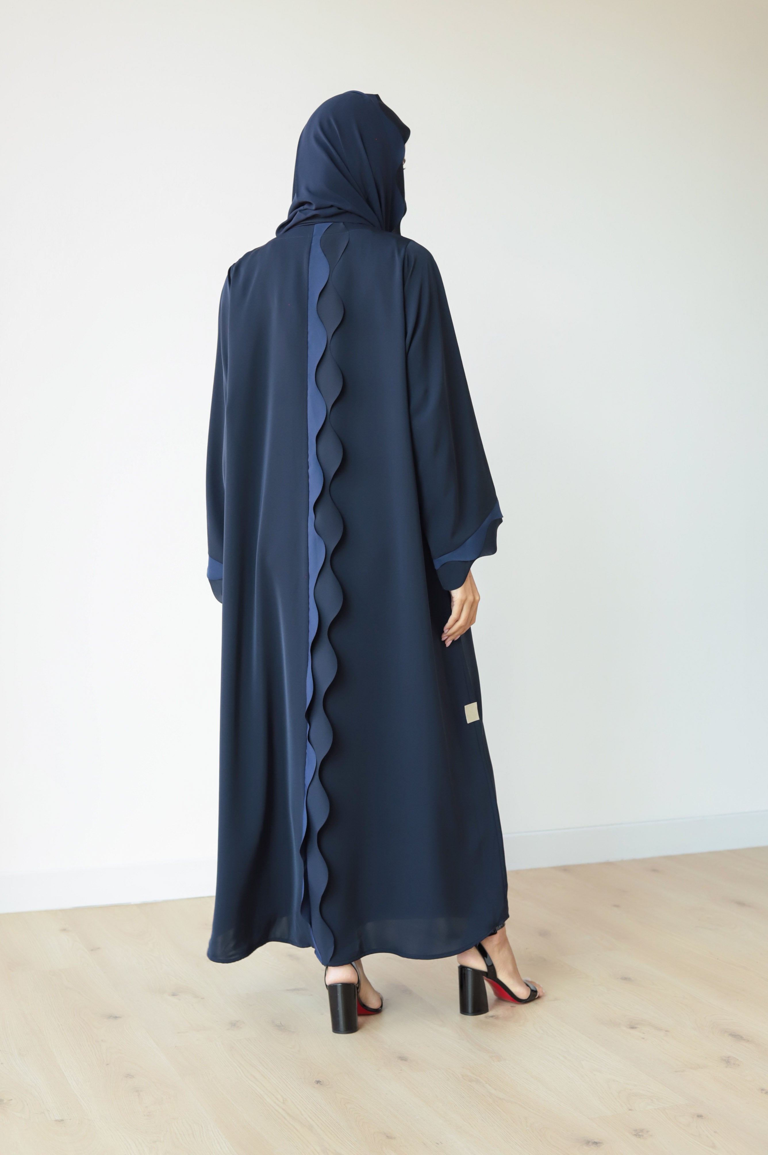 Basic Waves (Dark & Light Blue Abaya) - BasicAbaya