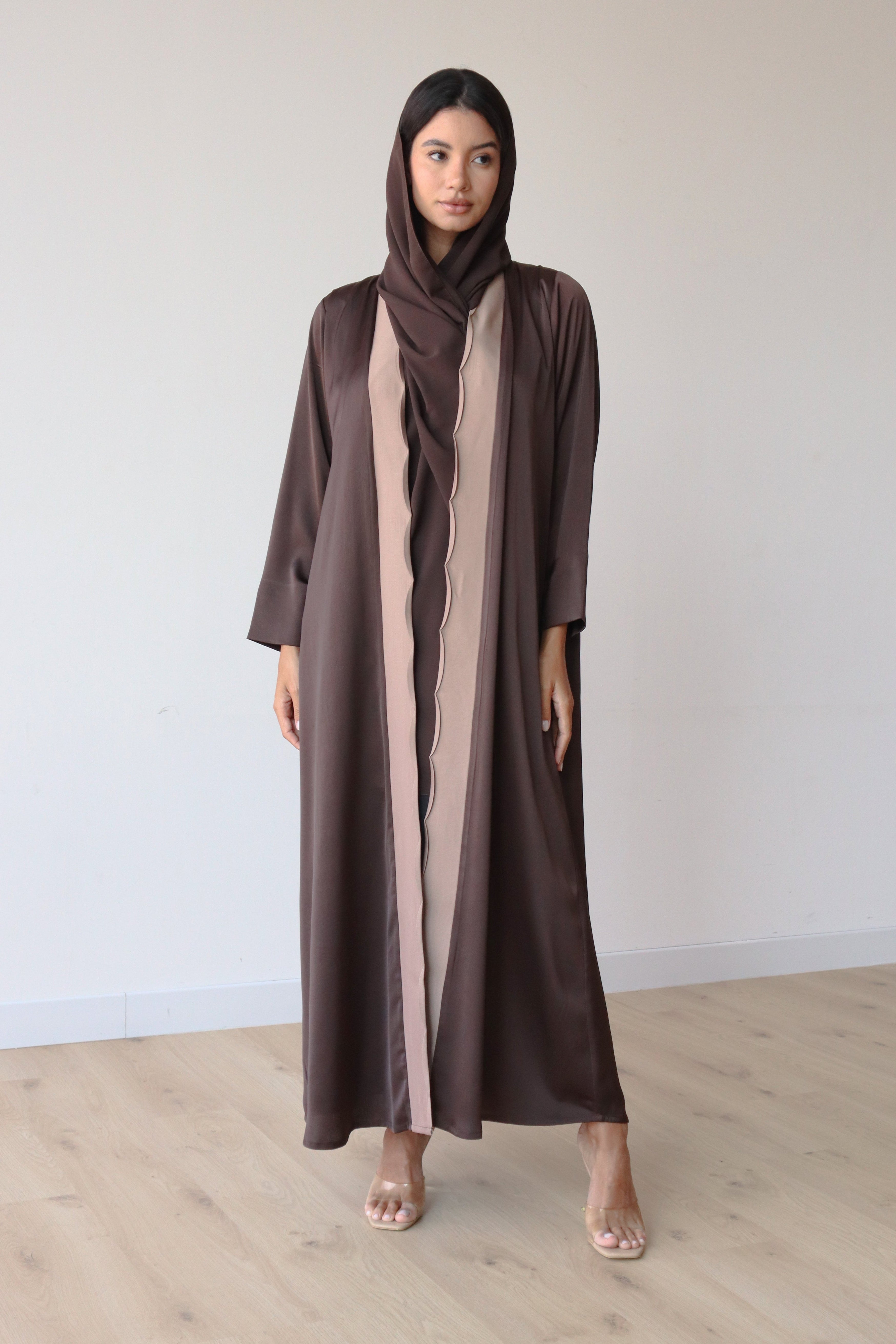 Basic Wavy Panels (Brown and Beige Abaya)