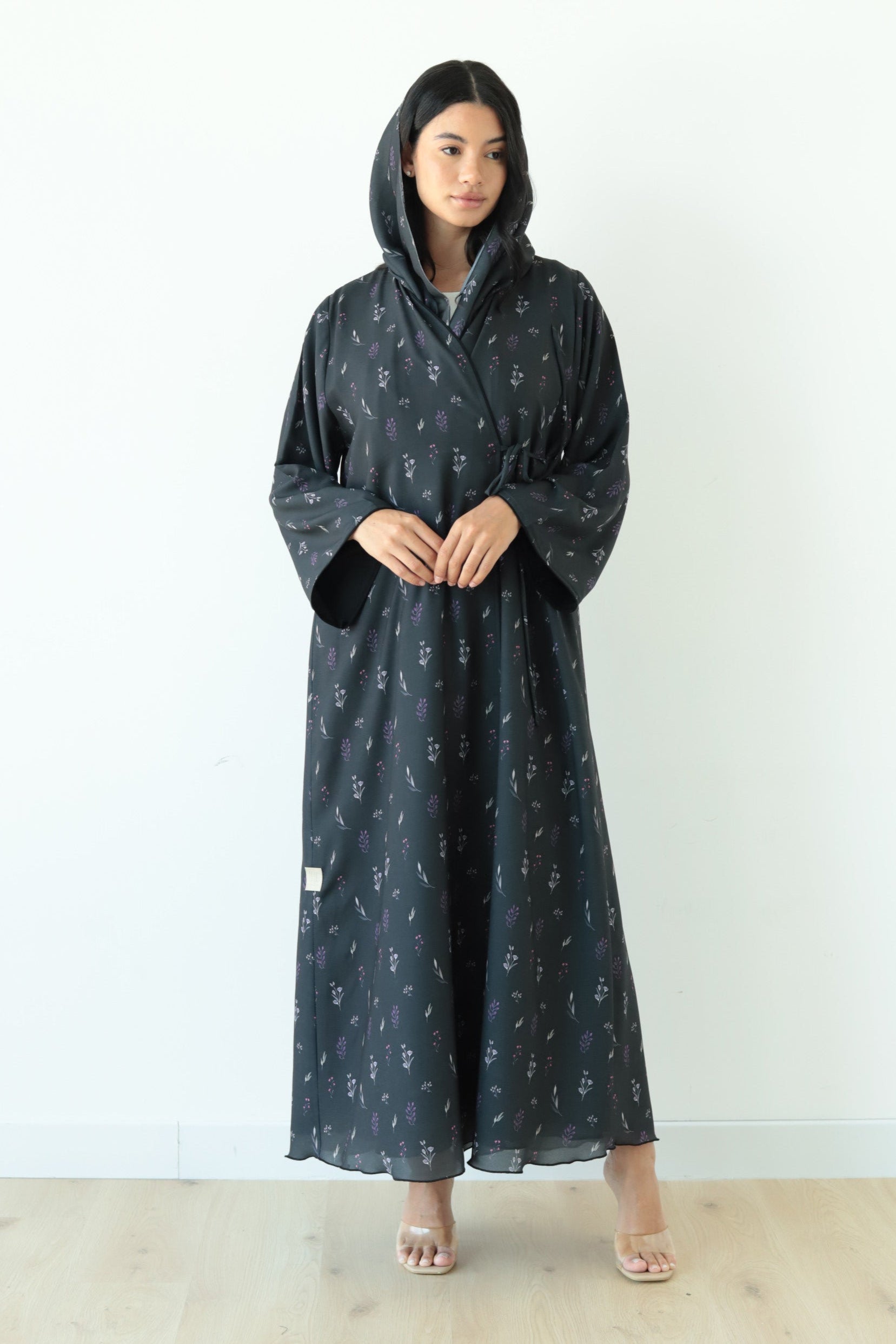 Basic Flowers (Purple Abaya) - BasicAbaya