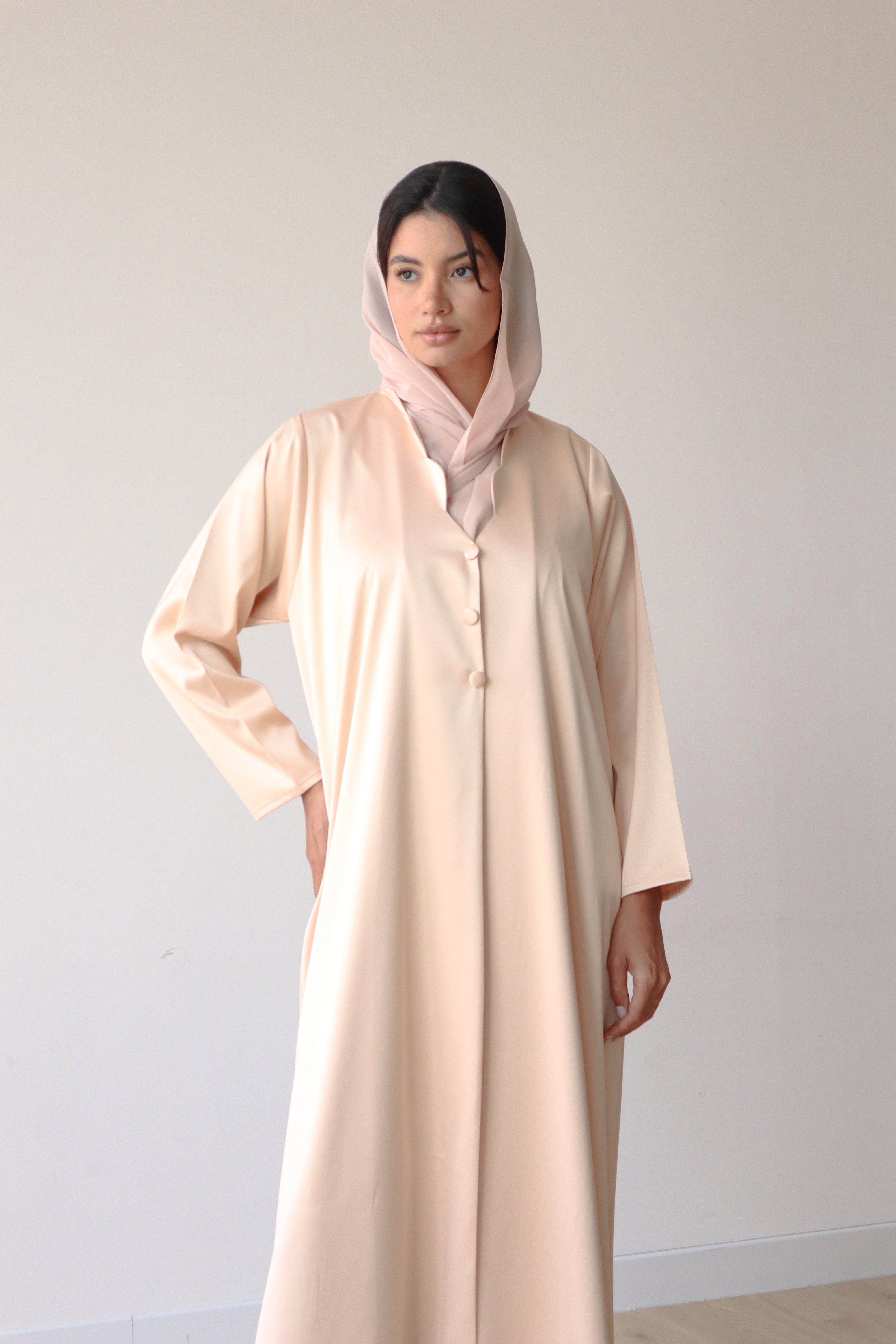 Basic Formal Elegance (Beige Abaya)