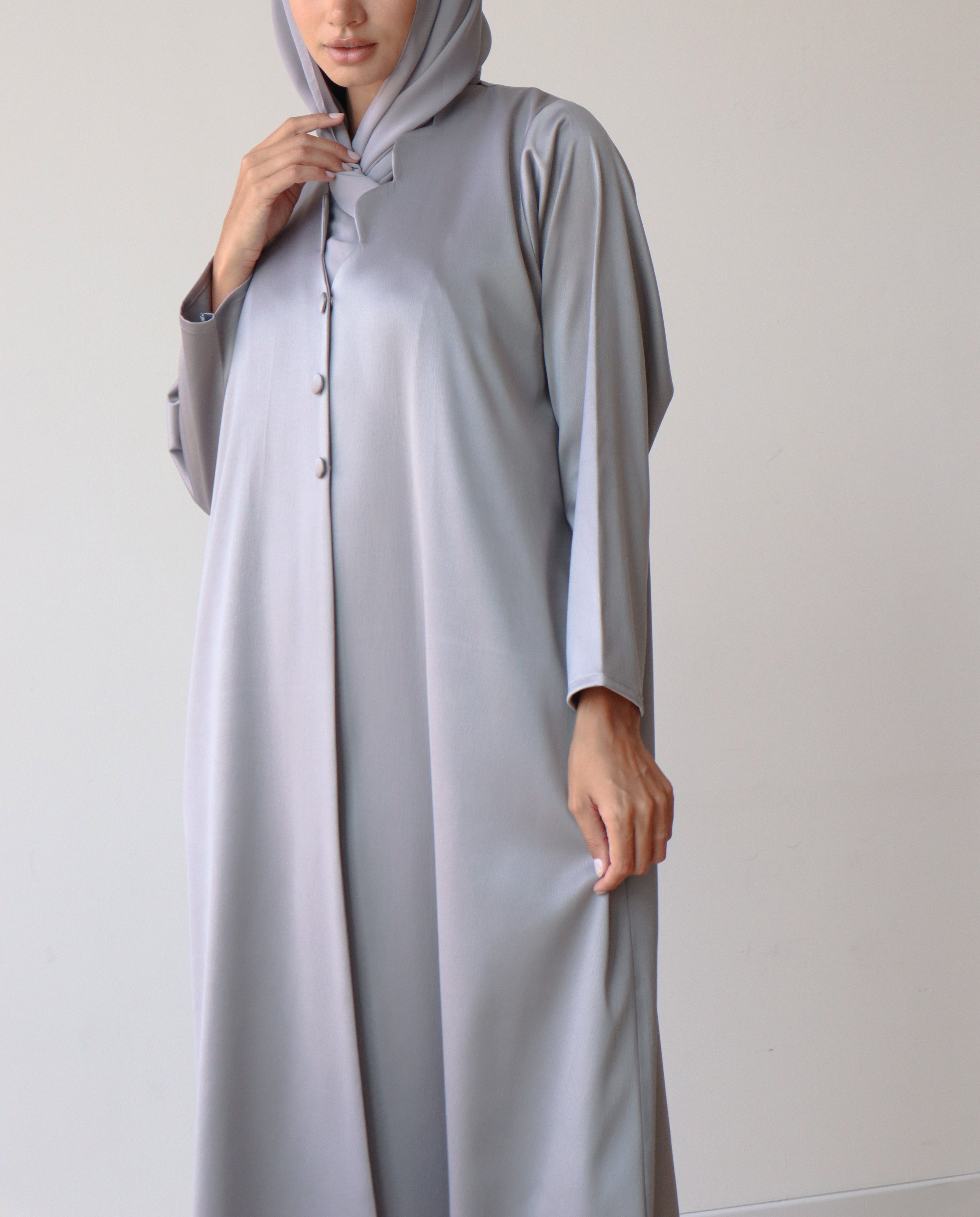 Basic Formal Elegance (Grey Abaya)