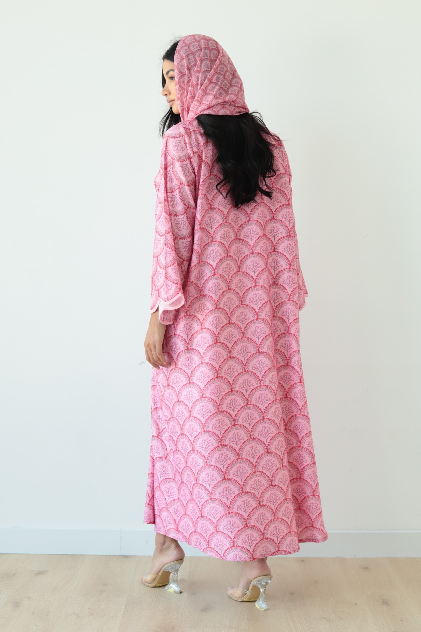 Basic Print Blossom (Pink Abaya)