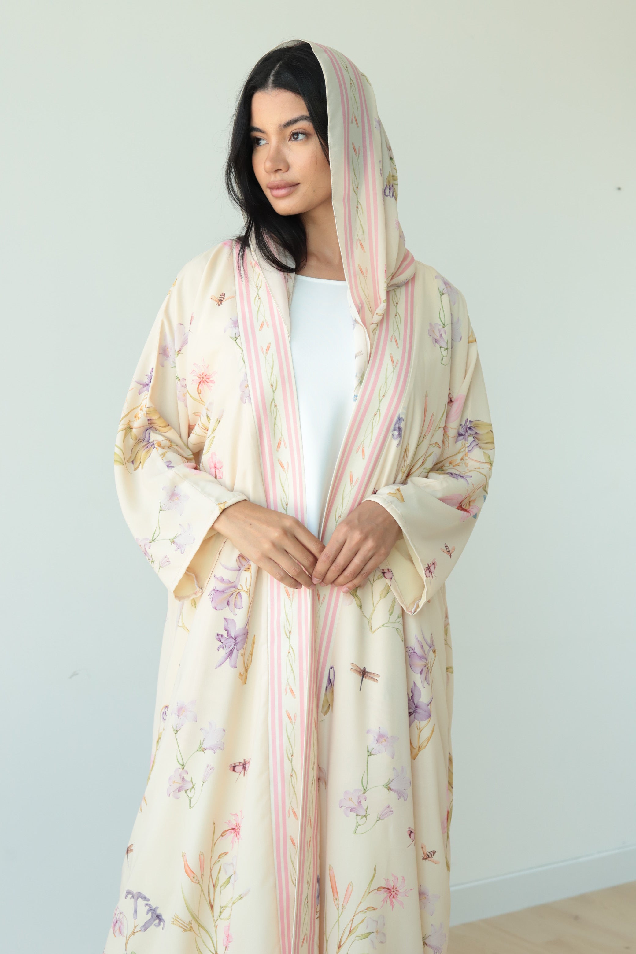 Basic Print Garden (Butter Yellow Abaya)