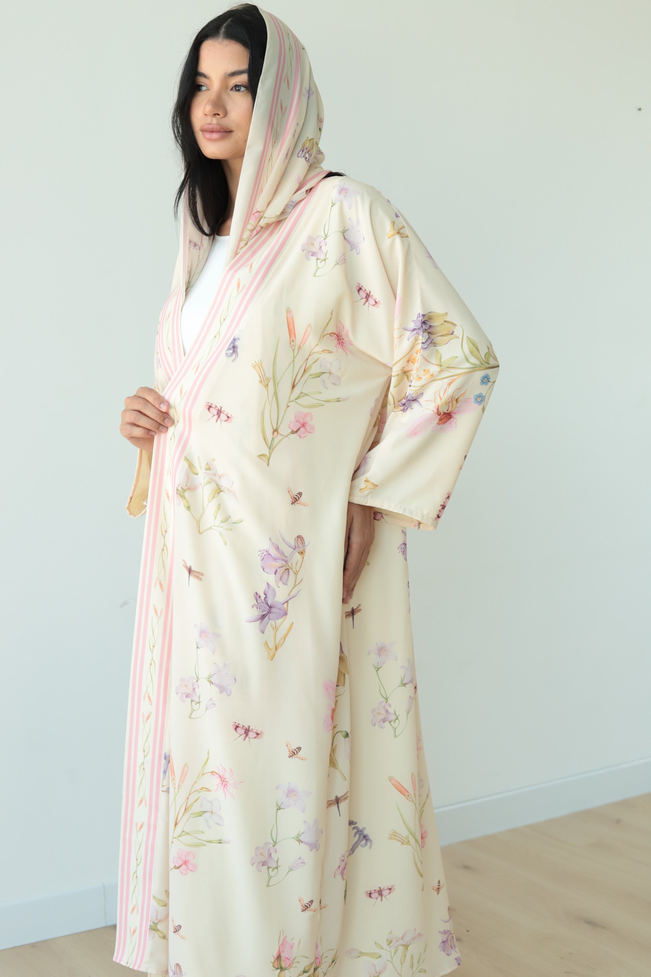 Basic Print Garden (Butter Yellow Abaya)