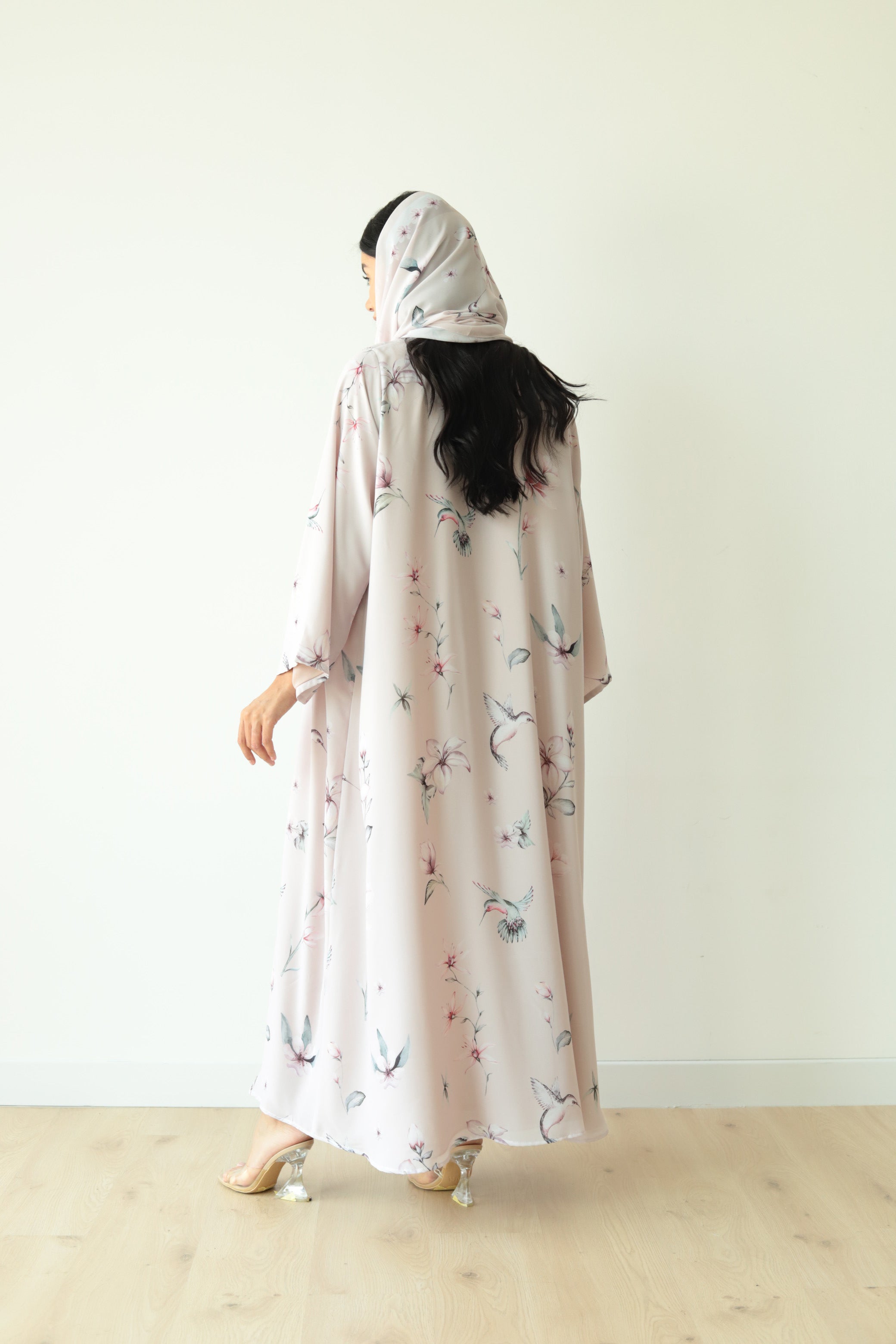 Basic Print Nature (Light Pink Abaya)