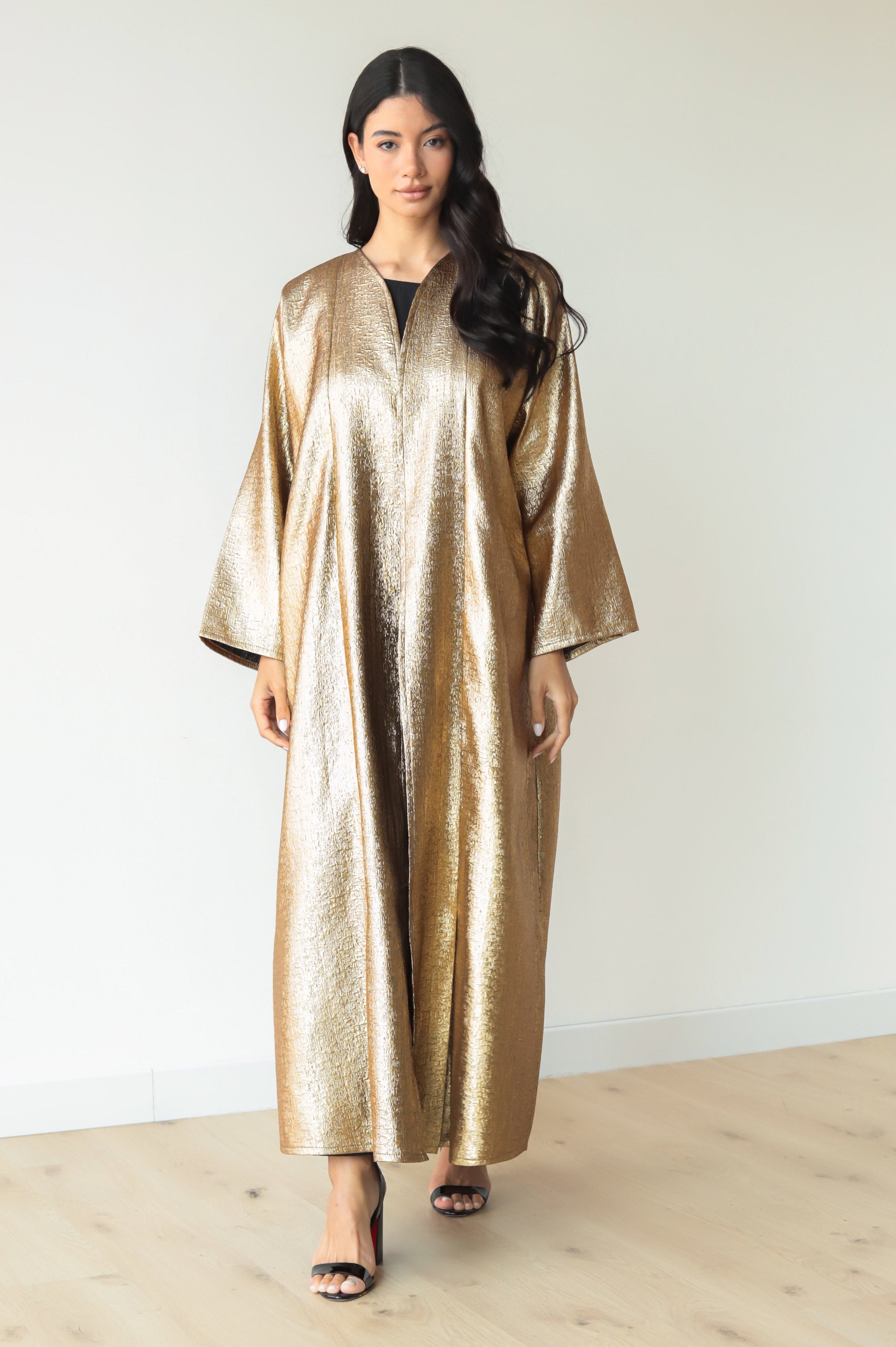 Elham Alarif - Basic Brocade (Gold Abaya)