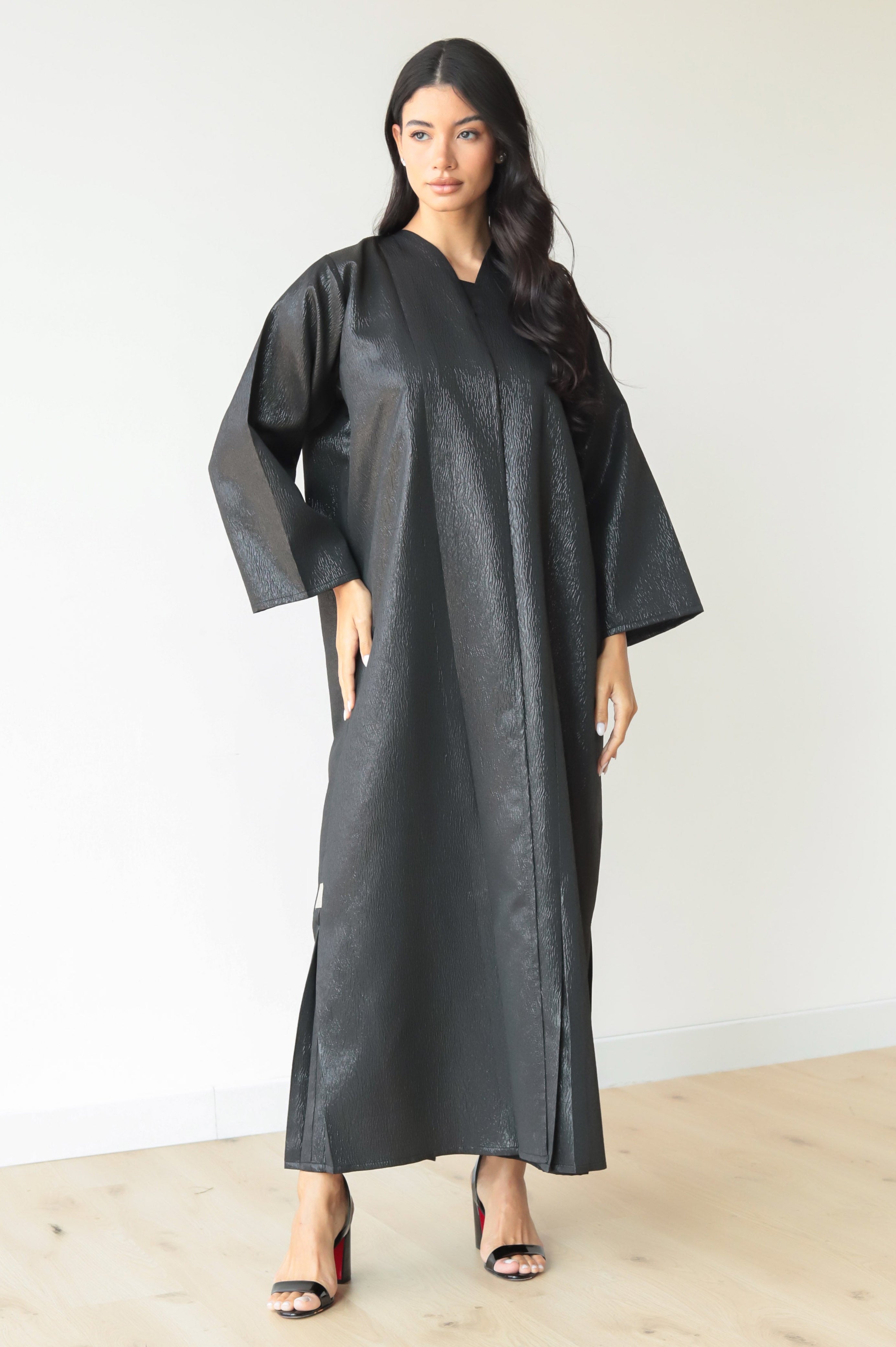 Basic Brocade (Black Abaya)