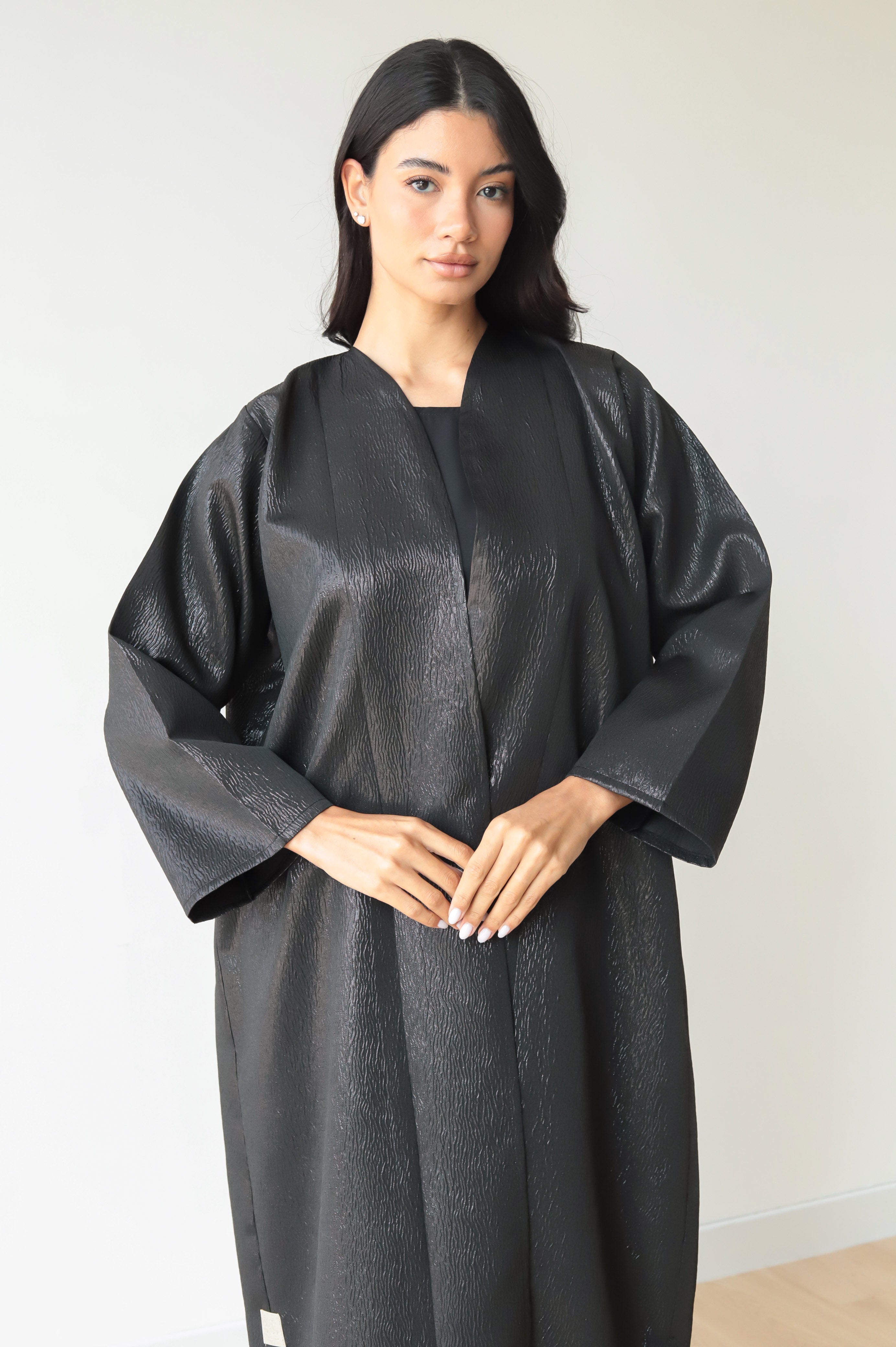 Basic Brocade (Black Abaya) - BasicAbaya