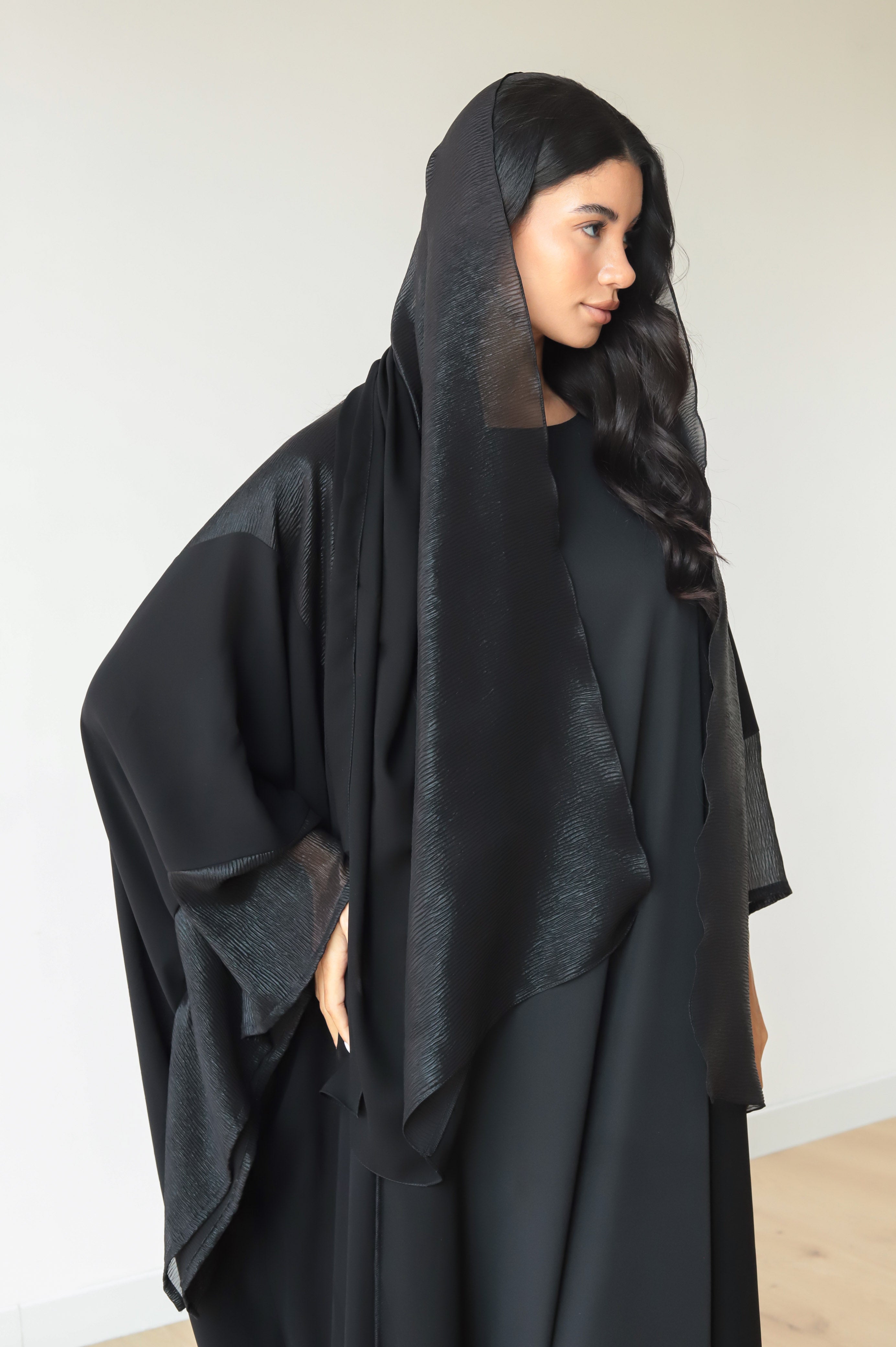 Basic Chiffon (Black Abaya) - BasicAbaya
